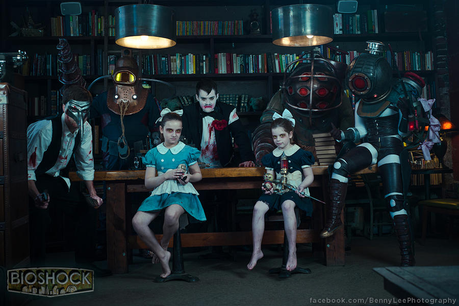 One big happy family - BioShock, Cosplay, Big Daddy, Little sister, Delight, Cohen, Longpost