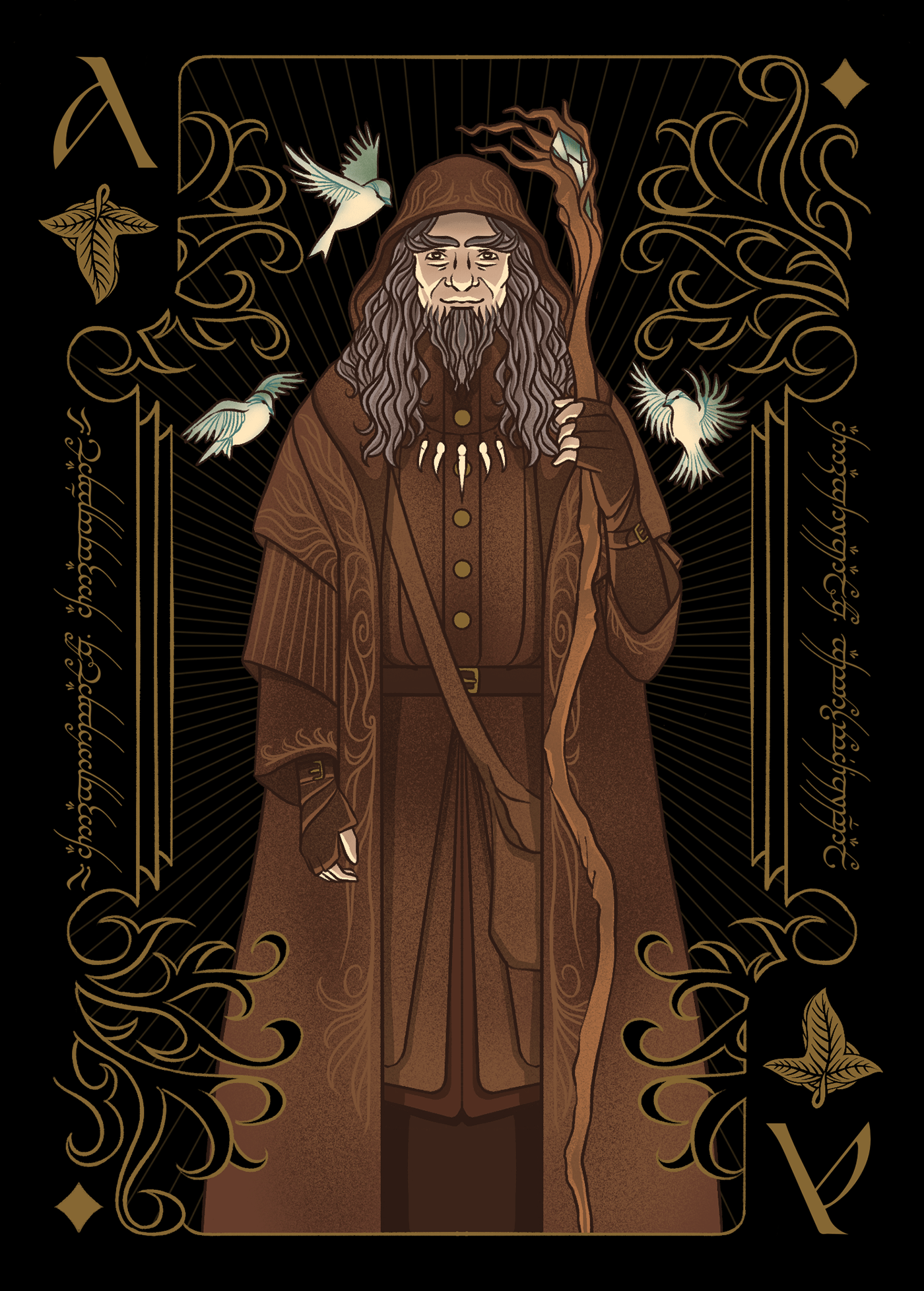 Lord of the Rings playing cards - Playing cards, Lord of the Rings, Gandalf, Saruman, Radagast, Sauron, Eye of Sauron, Frodo Baggins, Sam Gamgee, Balrog, Shelob, Galadriel, Elrond, Arwen, The Sorcerer King, Aragorn, Nazgul, Longpost