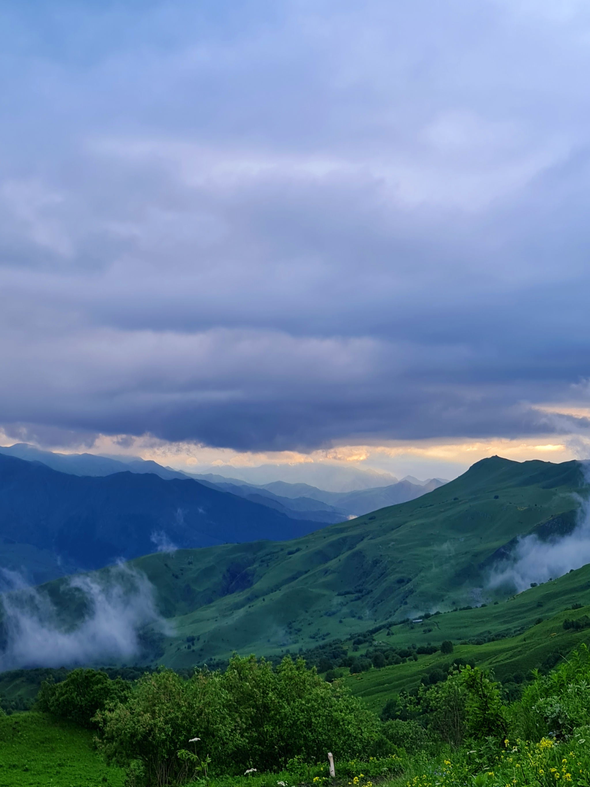 bench - My, Benches, Mountain road, Sunset, The clouds, Eye of Sauron, 4x4, Longpost