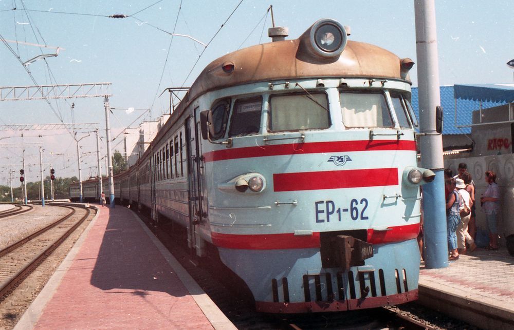 ER1-62 - My, The photo, Train, A train, Crimea, Evpatoria