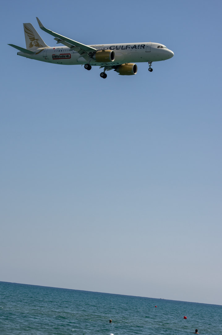 Spotting on the beach part 1 - My, Airplane, Vacation, Sea, Spotting, Aviation, Beach, Cyprus, The airport, Pentax, Pentax k-3, Airbus, Boeing, Longpost