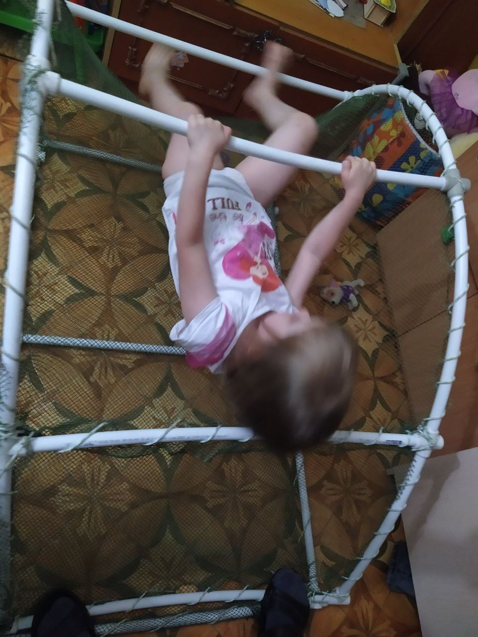 Playpen made of PVC pipes - My, Playpen, Children, With your own hands, Longpost