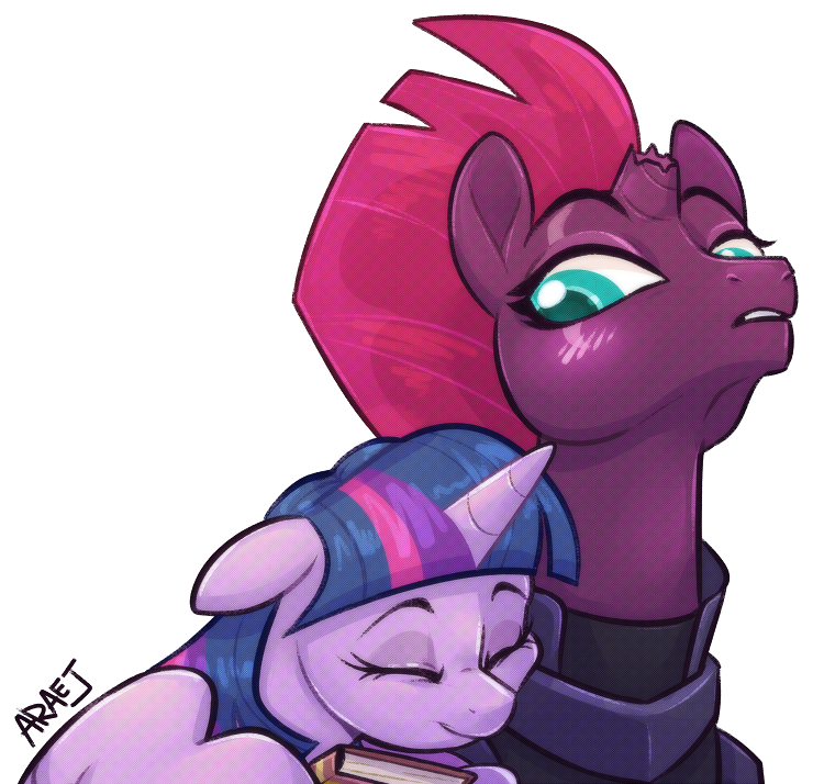 Начиталась - Арт, My Little Pony, PonyArt, Tempest Shadow, Twilight sparkle, Шиппинг, MLP Lesbian