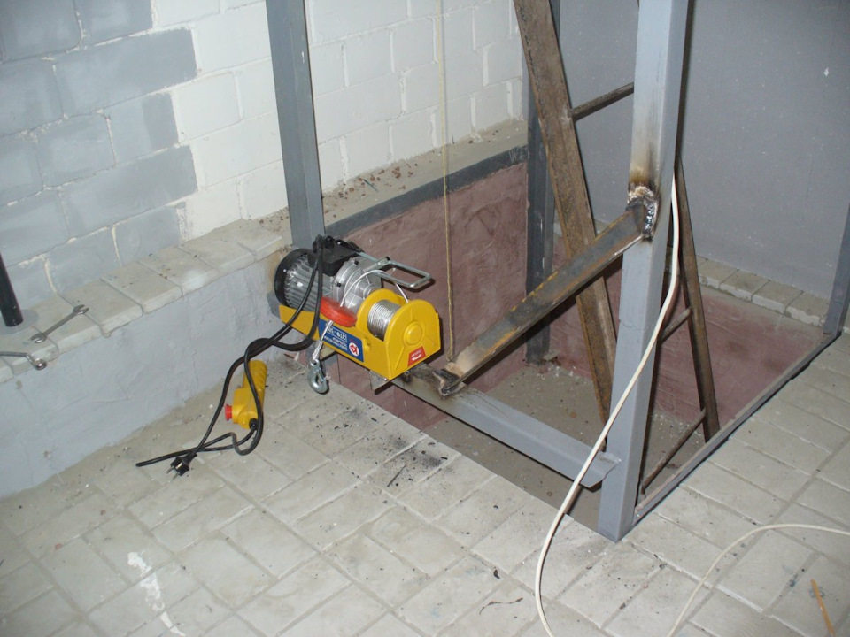 How I made an elevator to the basement from the garage - My, Homemade, Welding, With your own hands, Garage, Longpost