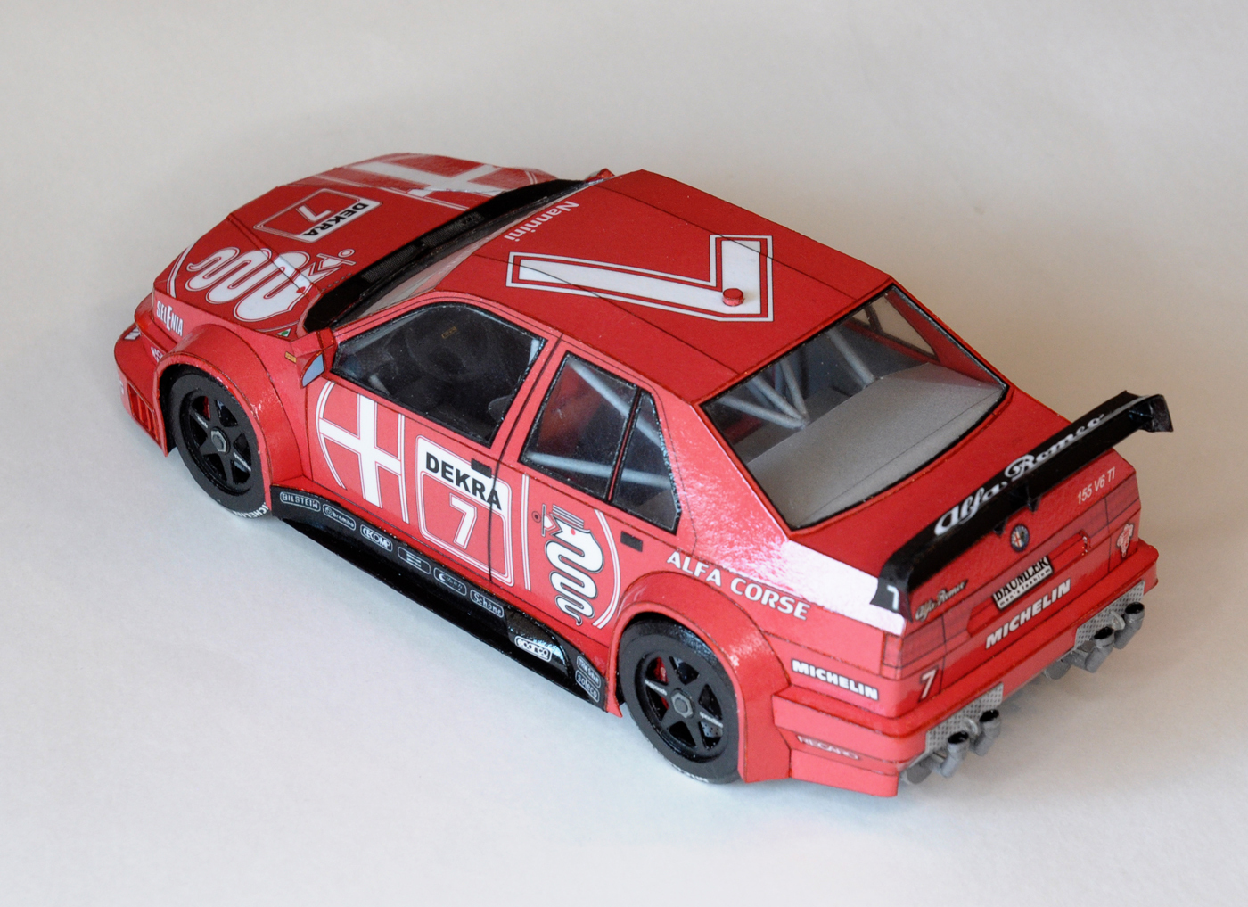 Alfa Romeo 155 V6 Ti by WMC Scale 1:25 - My, Alfa romeo, Papercraft, Longpost