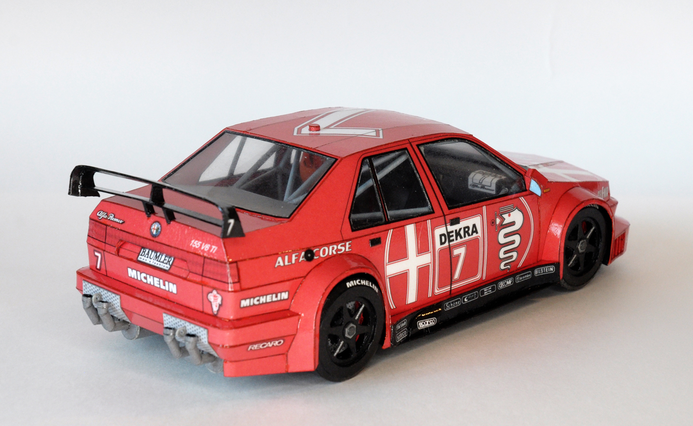 Alfa Romeo 155 V6 Ti by WMC Scale 1:25 - My, Alfa romeo, Papercraft, Longpost