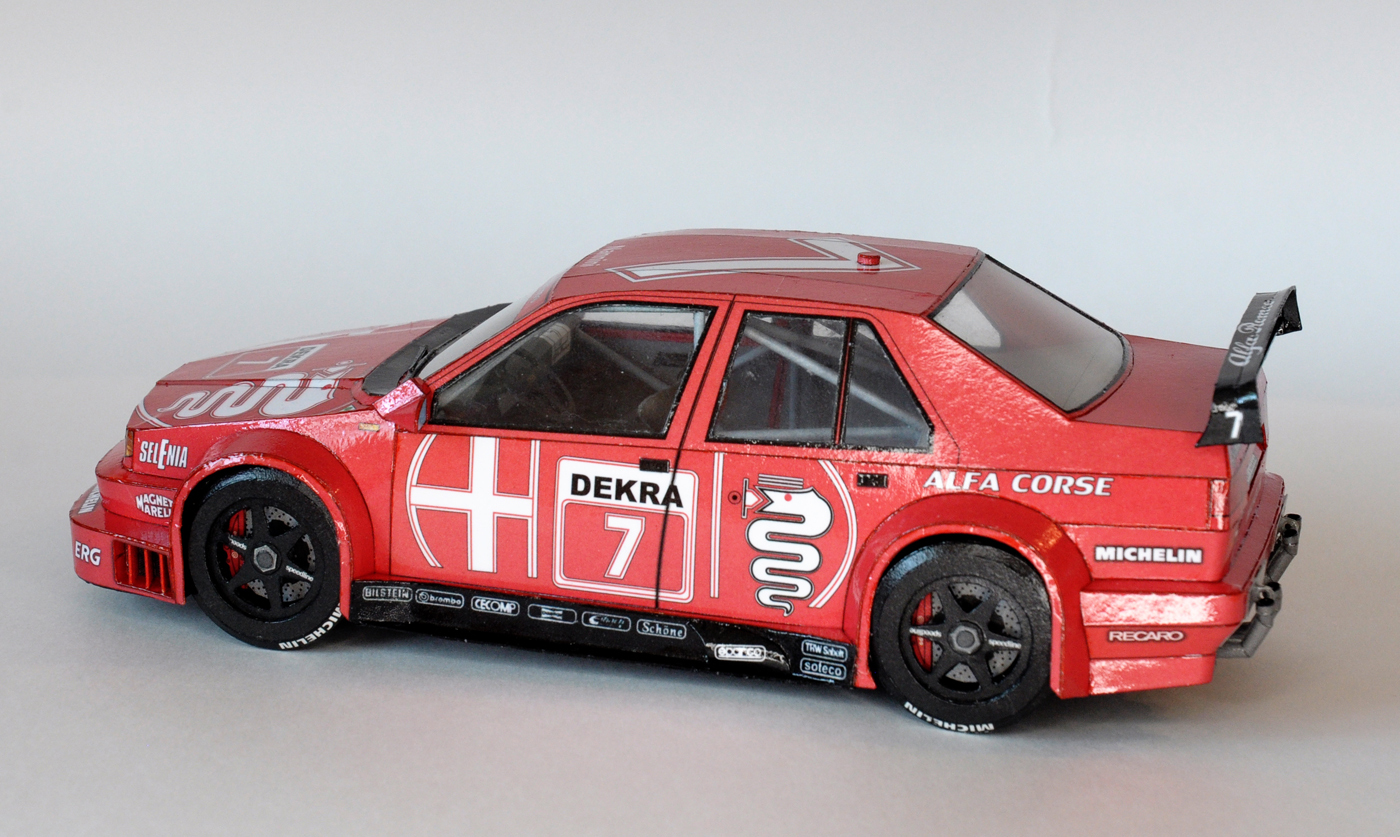 Alfa Romeo 155 V6 Ti by WMC Scale 1:25 - My, Alfa romeo, Papercraft, Longpost