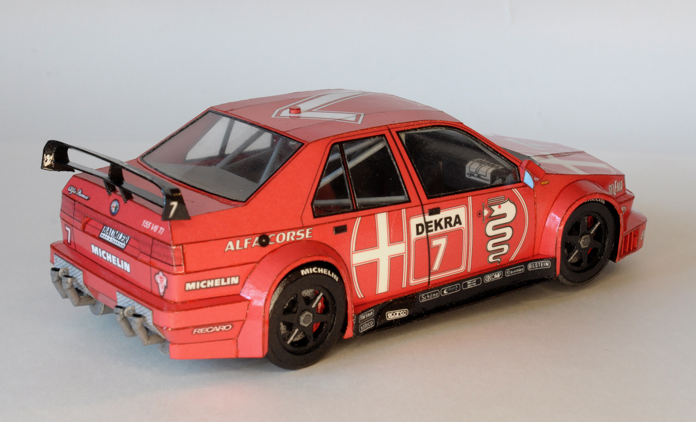 Alfa Romeo 155 V6 Ti by WMC Scale 1:25 - My, Alfa romeo, Papercraft, Longpost