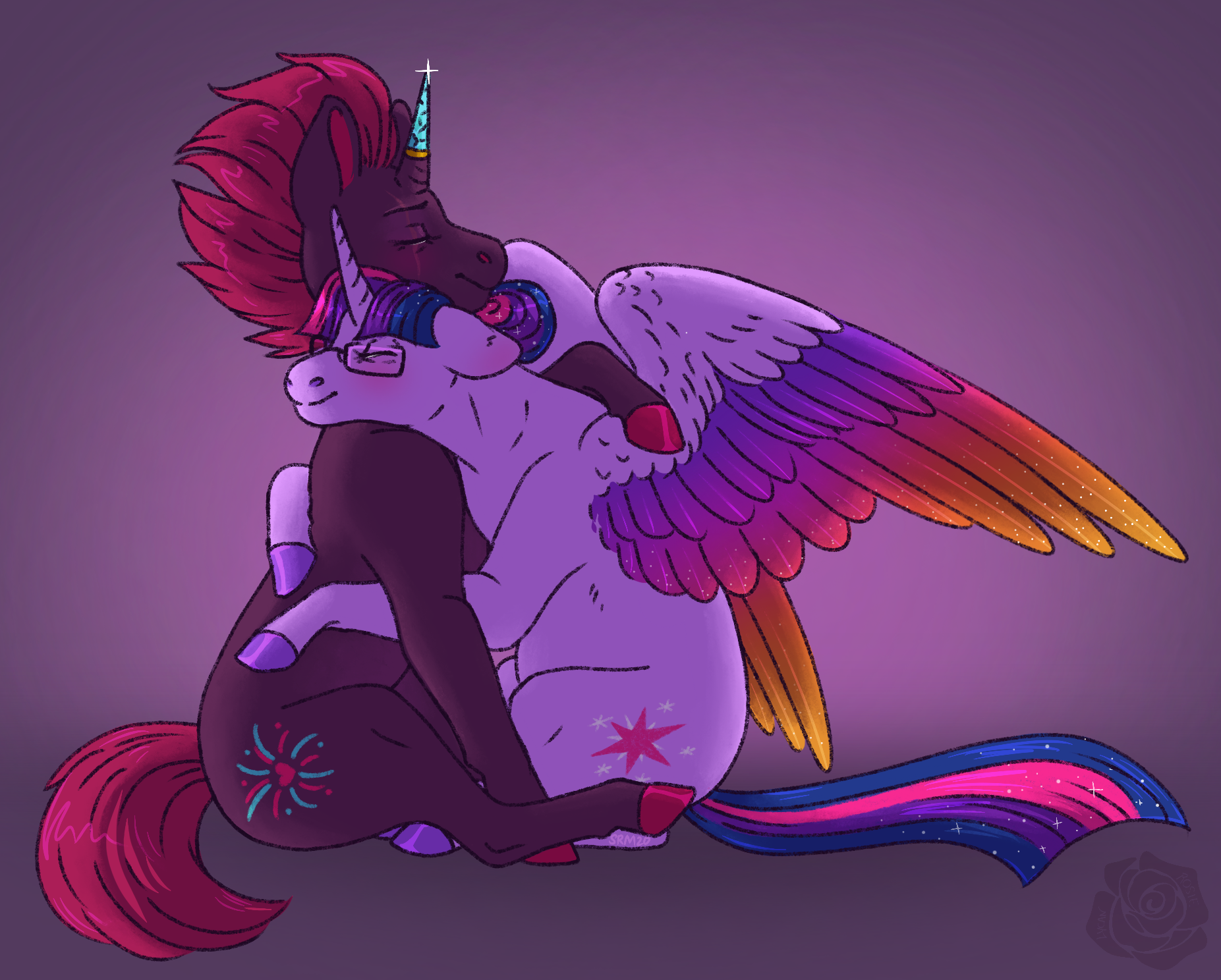 nerd and jock - Art, My little pony, PonyArt, Tempest shadow, Shipping, Twilight sparkle, MLP Lesbian