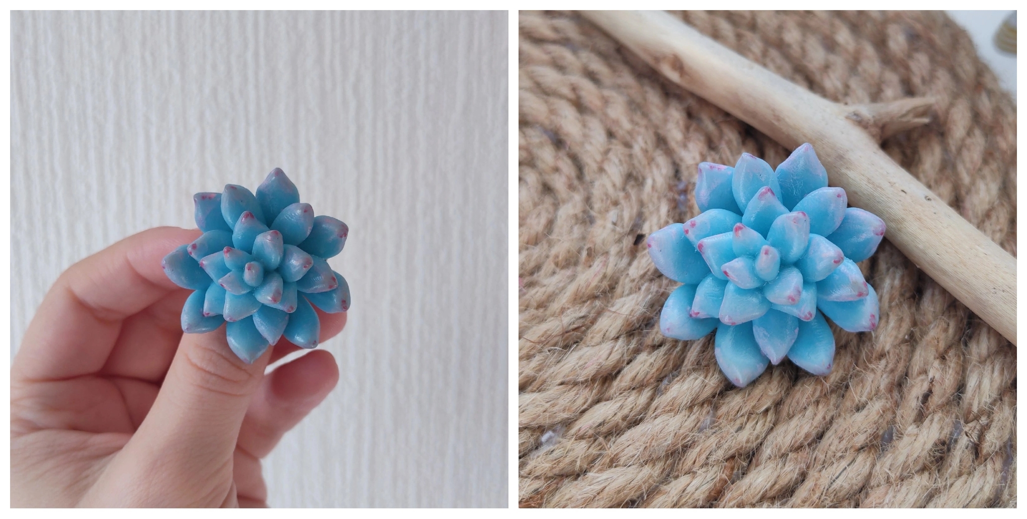 Succulents from polymer clay - My, Polymer clay, Handmade, Decoration, Succulents, Longpost, Needlework without process