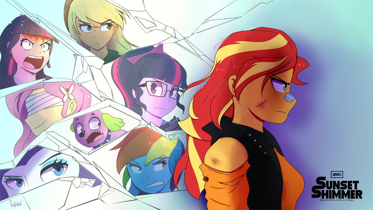 Sunset Shimmer - My Little Pony, PonyArt, Twilight sparkle, Pinkie Pie, Rarity, Spike, Applejack, Rainbow Dash, Sunset Shimmer, Fluttershy, Хуманизация, Equestria Girls