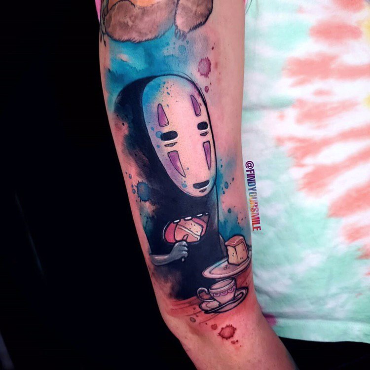 Nice selection of tattoos by Hayao Miyazaki :3 - Tattoo, Milota, Hayao Miyazaki, Haul's walking castle, Spirited Away, My neighbor Totoro, Totoro, Princess mononoke, Ponyo fish on a cliff, Calcifer, Yubaba, Anime, Kiki's delivery service, Longpost