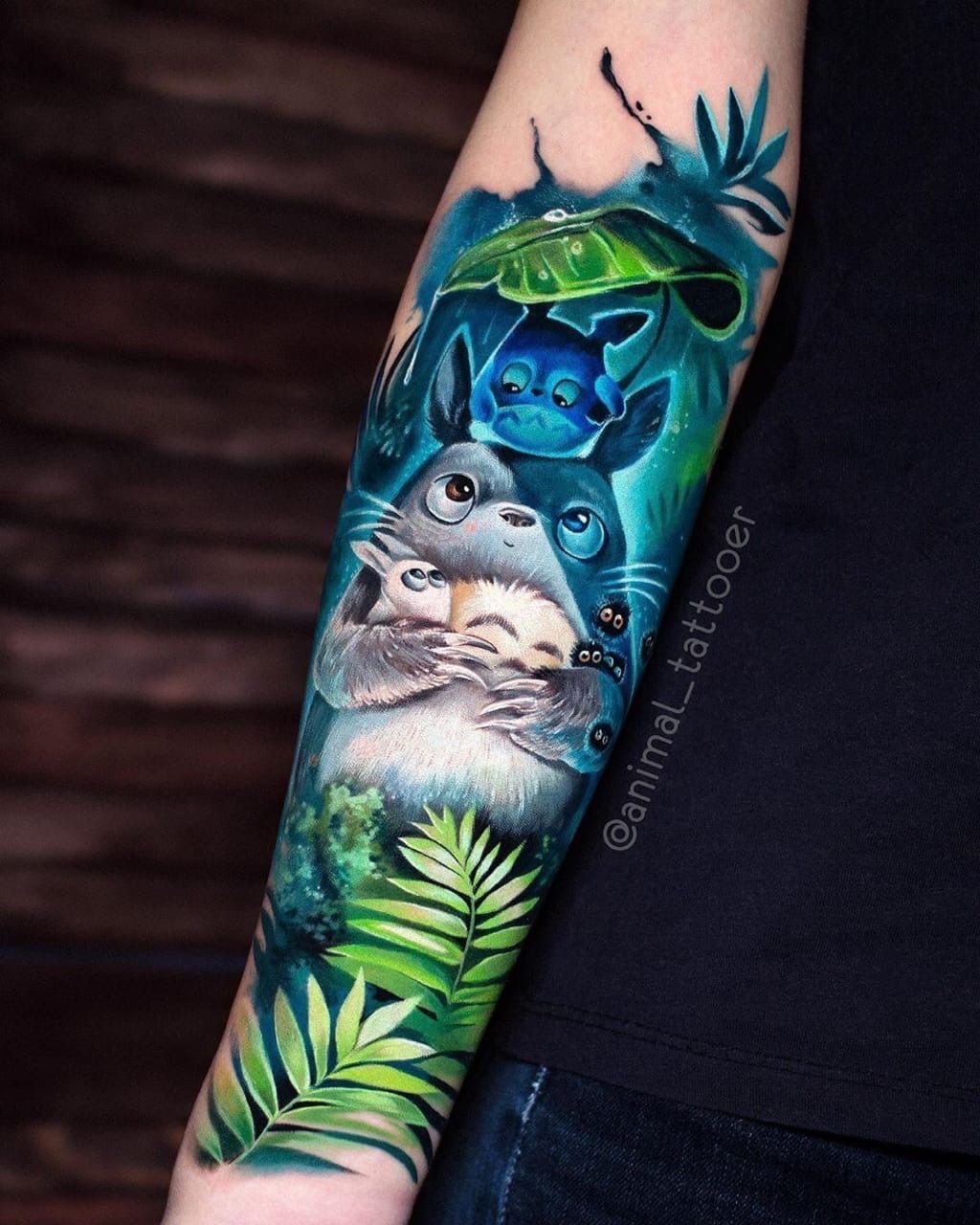 Nice selection of tattoos by Hayao Miyazaki :3 - Tattoo, Milota, Hayao Miyazaki, Haul's walking castle, Spirited Away, My neighbor Totoro, Totoro, Princess mononoke, Ponyo fish on a cliff, Calcifer, Yubaba, Anime, Kiki's delivery service, Longpost