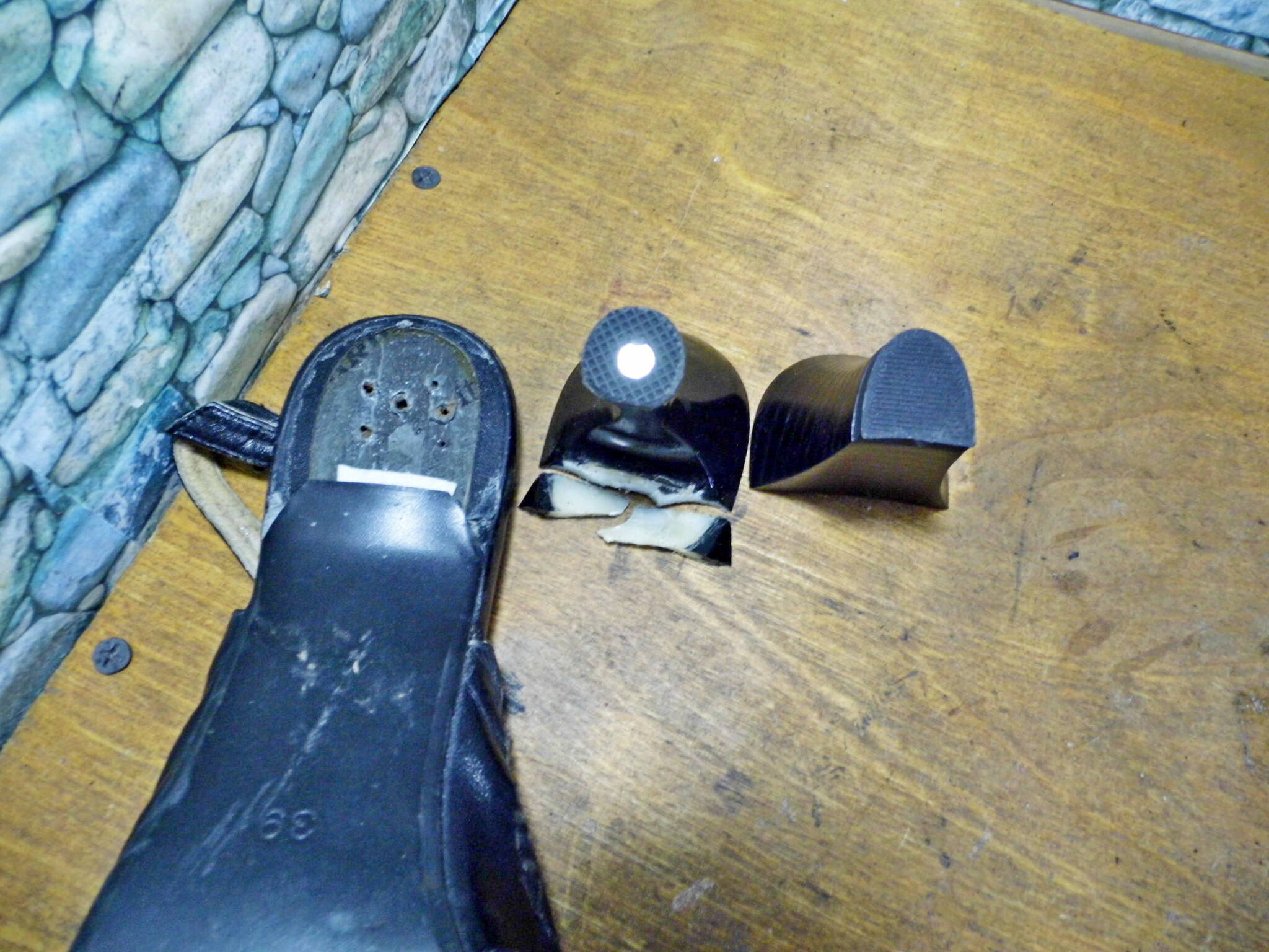 Replacing the heel with a lower one - My, Shoe repair, Shoes, Longpost