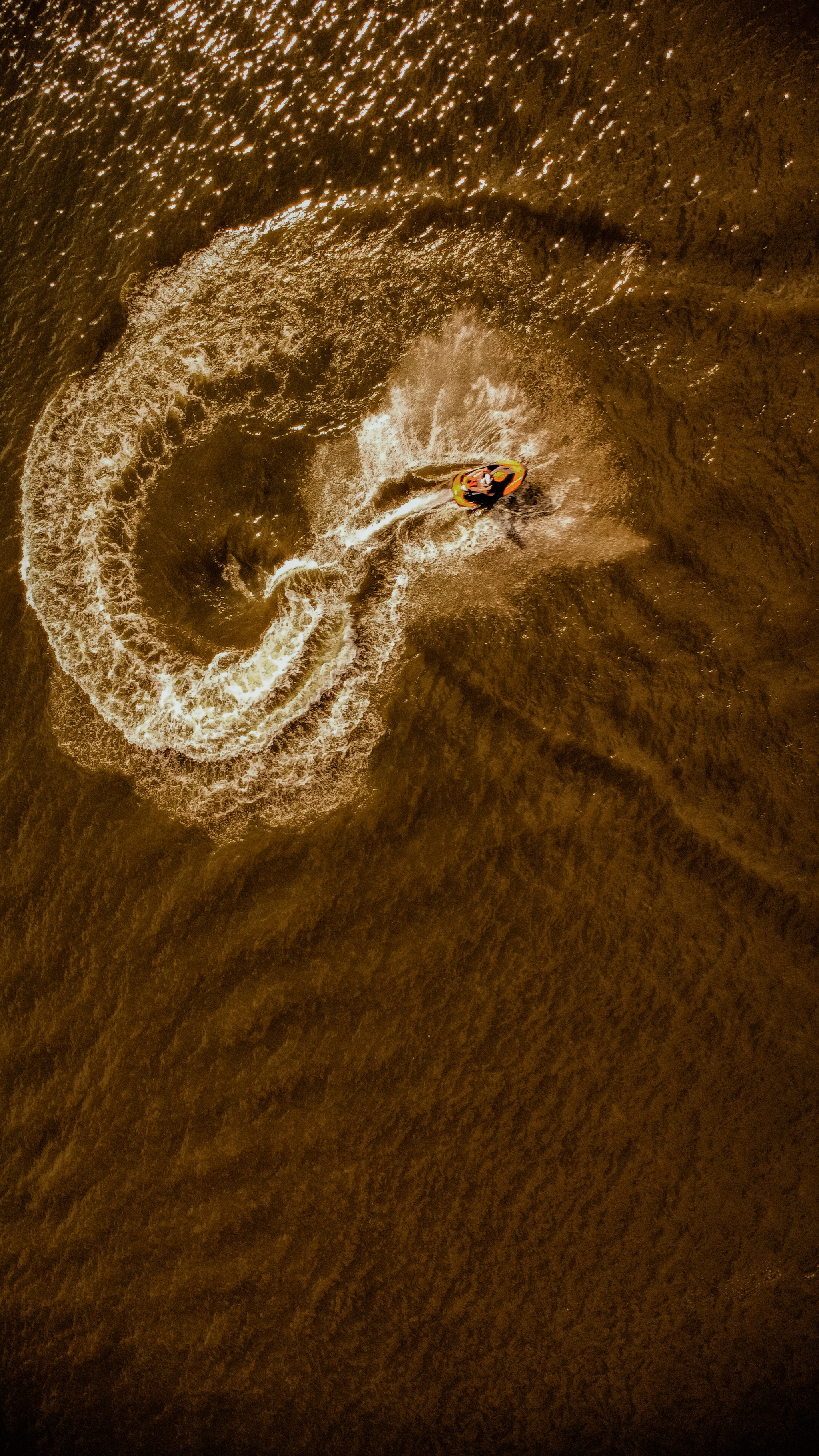 Nile colored water - My, Lake, Water, Brown, SUPsurfing, Dji, DJI mini 2, Water transport, Jet ski, Airbrushing, Aerial photography, Longpost, View from above