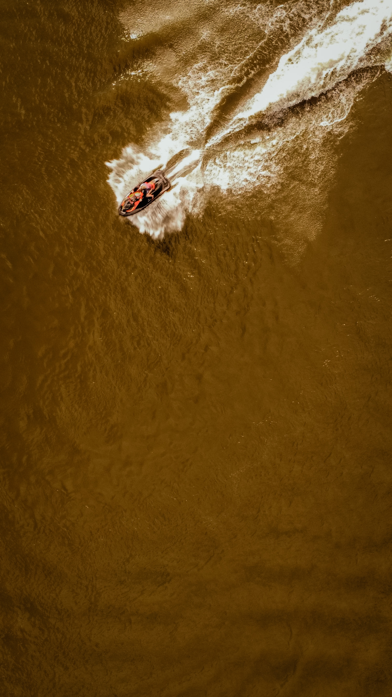 Nile colored water - My, Lake, Water, Brown, SUPsurfing, Dji, DJI mini 2, Water transport, Jet ski, Airbrushing, Aerial photography, Longpost, View from above