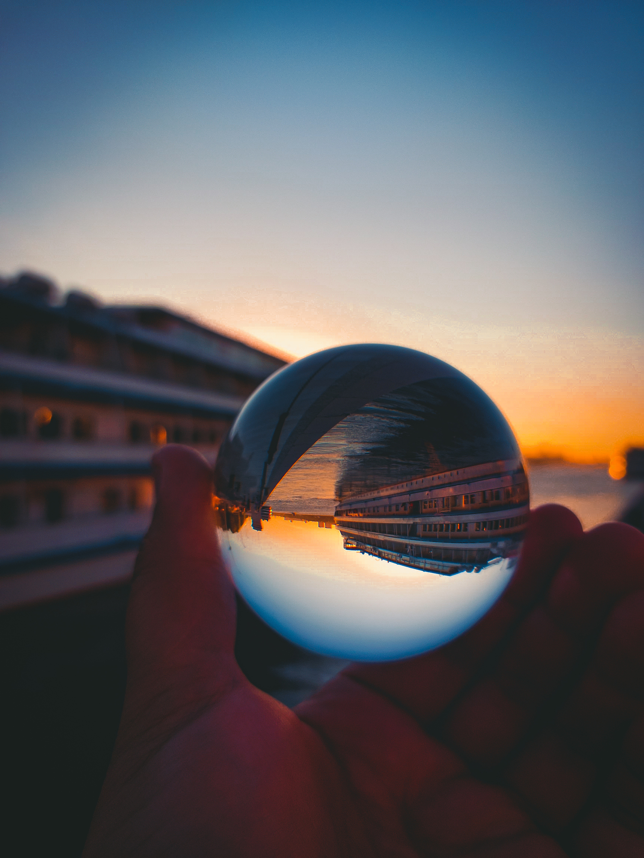 North River Station - My, Mobile photography, Moscow, Square Sense, Glass Ball, Sunset, The photo, Friday tag is mine, Longpost