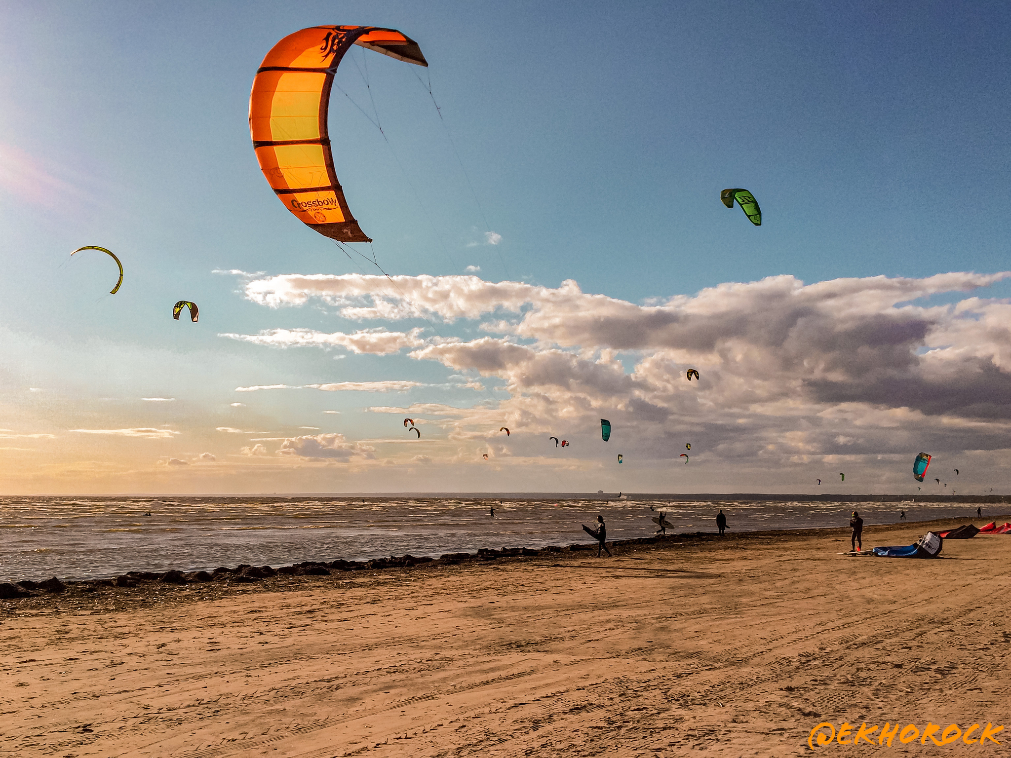 The wind of change - My, Kitesurfing, Kiteboarding, Kite, Wind, Shore, Beach, Spot, The photo, Mobile photography