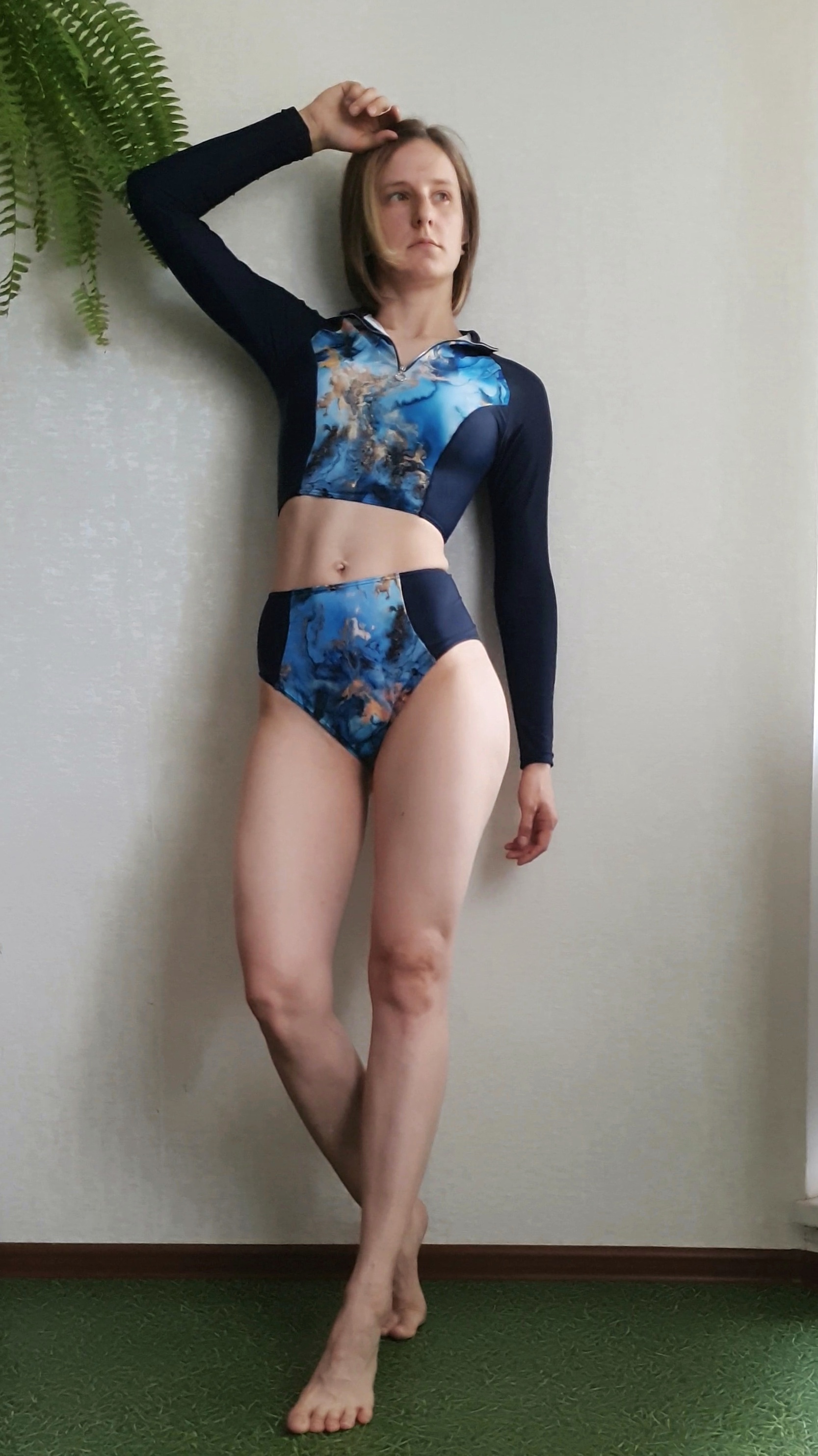 Finished my first swimsuit - My, Sewing, Swimsuit, Handmade, Longpost