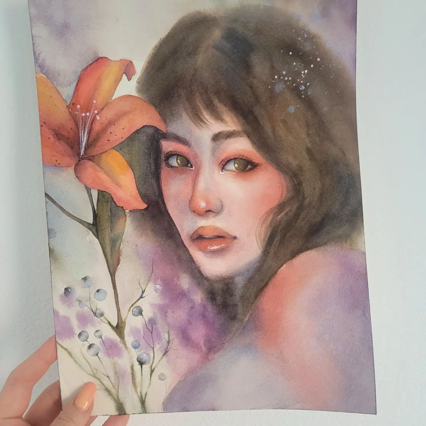 Watercolor portrait - My, Watercolor, Portrait, Painting, Creation