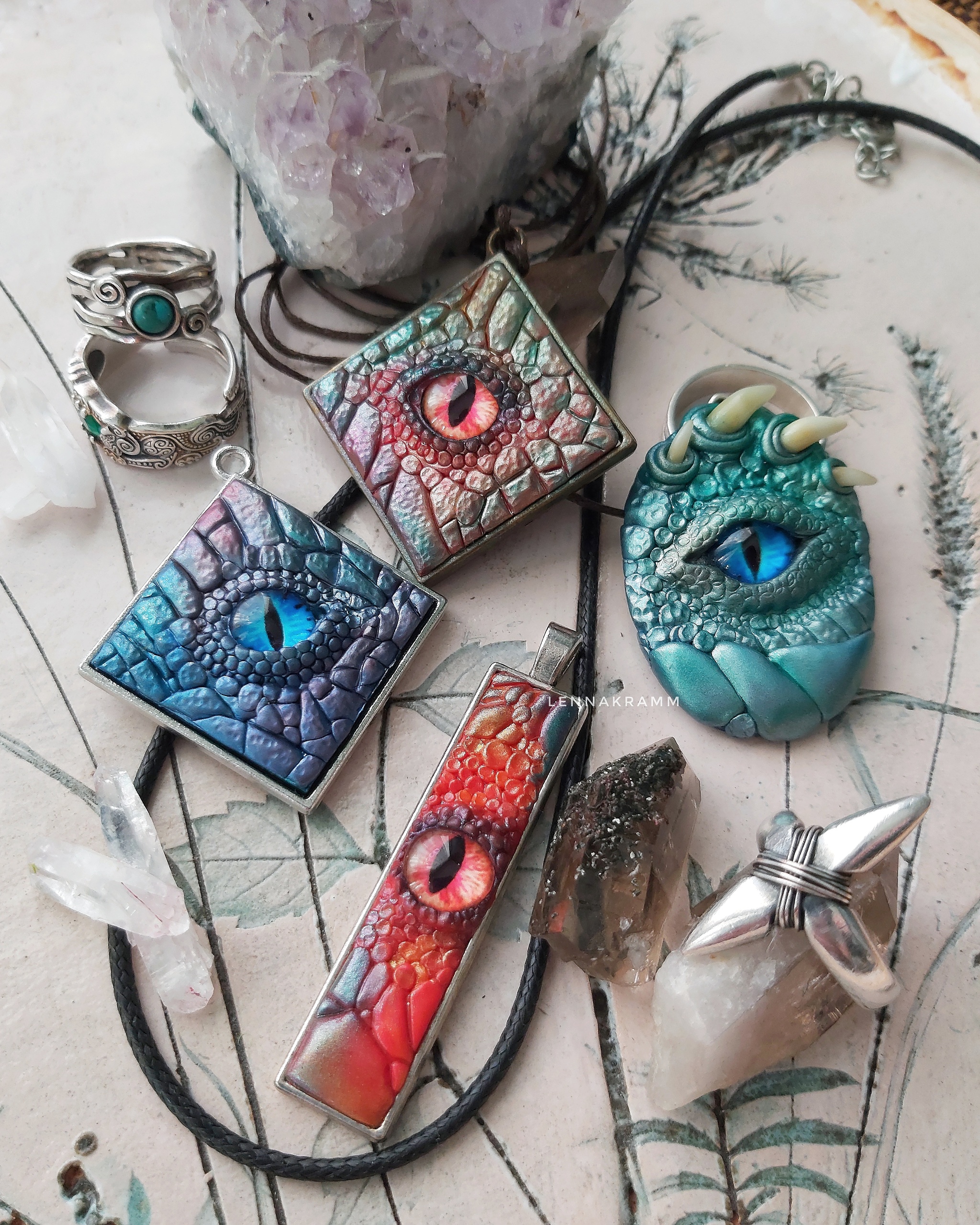 Eye of the Dragon - My, Needlework without process, Handmade, Friday tag is mine, Polymer clay, Лепка, Brooch, Pendant, The Dragon, Eye of the Dragon, Earrings, Fantasy, Longpost