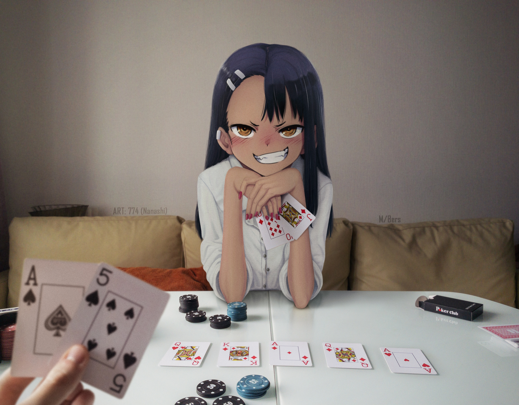 Nagatoro_MS - Моё, Anime Art, Аниме, Anime Madskillz, Ijiranaide Nagatoro-san, Hayase Nagatoro, 2D Among Us