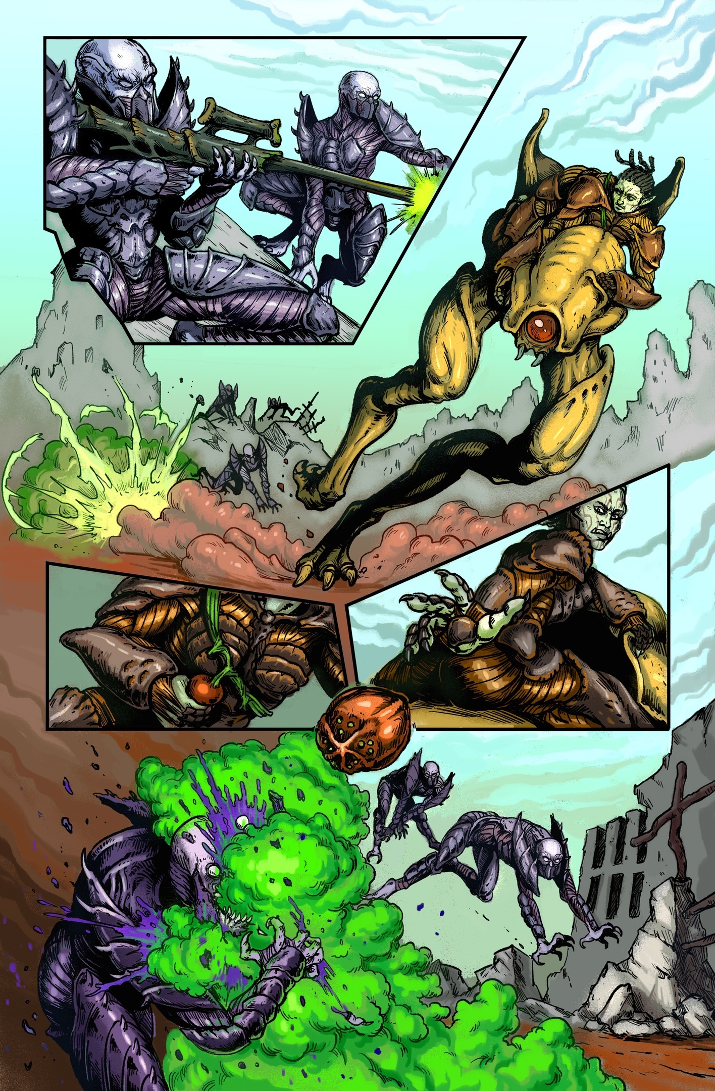New pages of the comic Covenantum: The Great Ancestors. - Biopunk, Art, Science fiction, Fantasy, Fantasy, Monster, Post apocalypse, Characters (edit), Comics, Web comic, Orcs, The author's world, Fictional characters, Fictional universe, Comicsbook, Action, Longpost, Author's comic