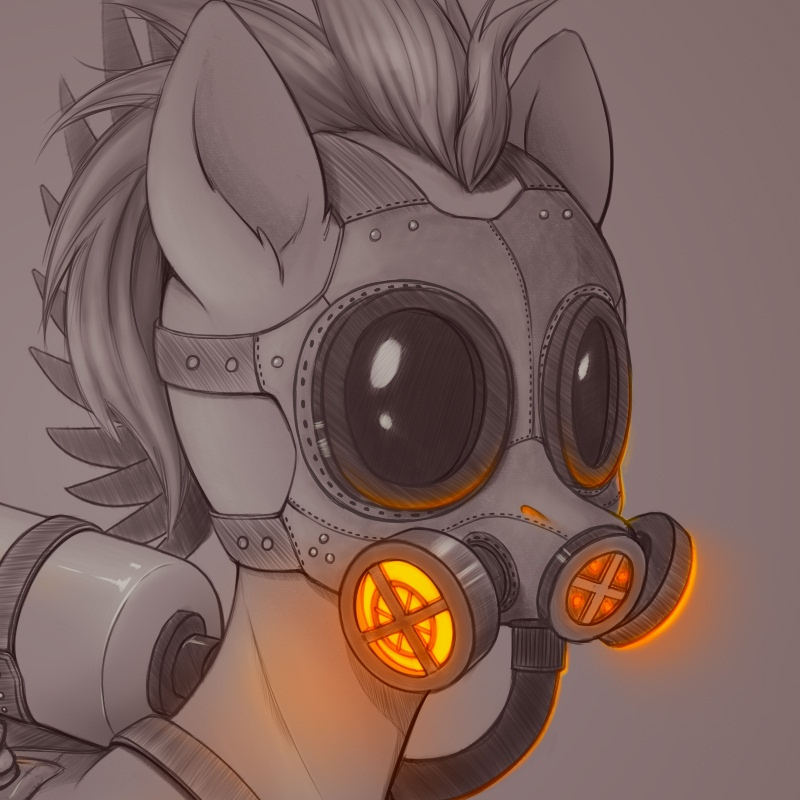 Gas mask - My little pony, Original character, Zetamad