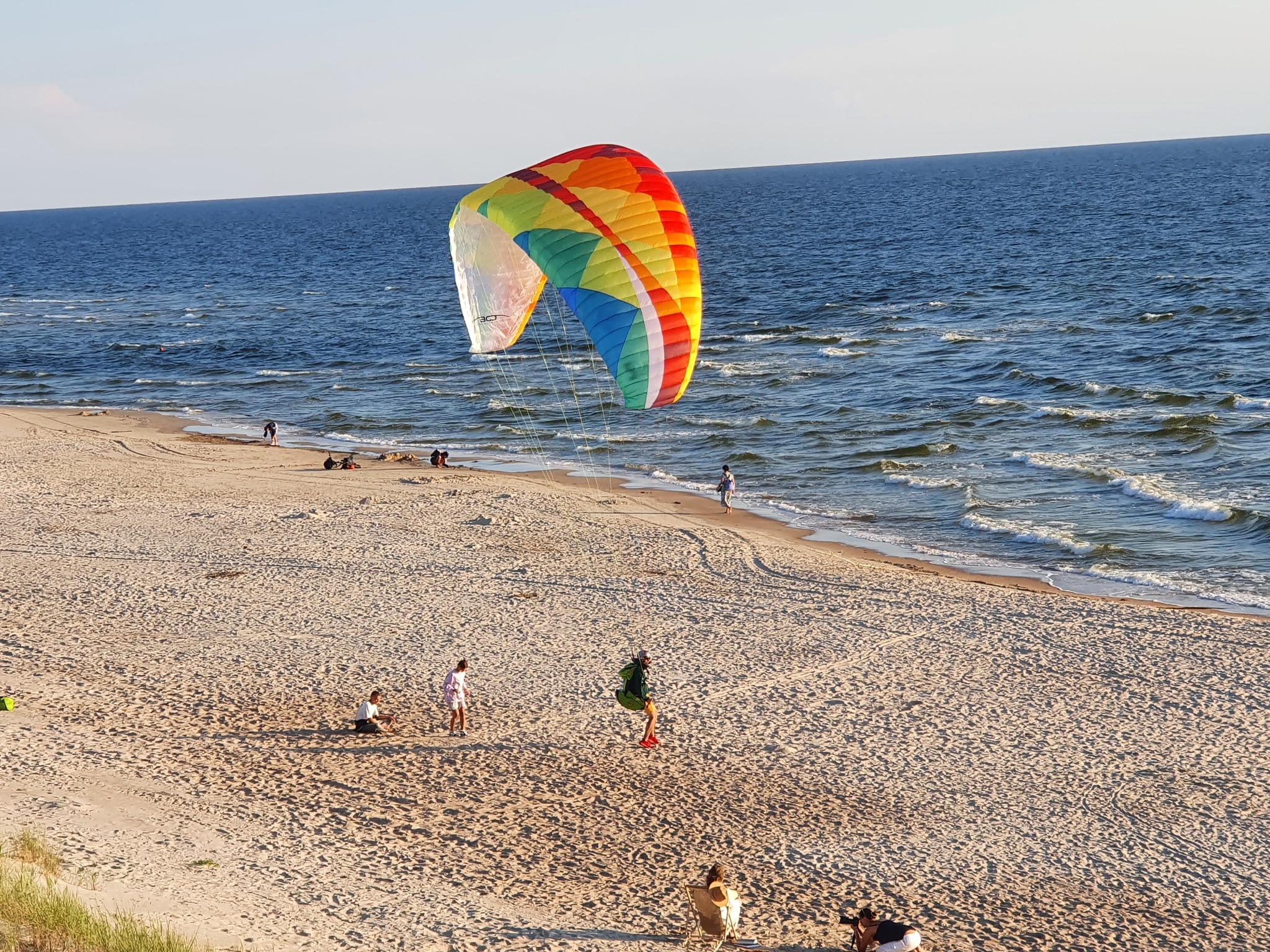 Flight over the Curonian Spit - My, Beginning photographer, The photo, Street photography, Mobile photography, beauty of nature, Flight, Paragliding, Sunset, Baltic Sea, Curonian Spit, Longpost