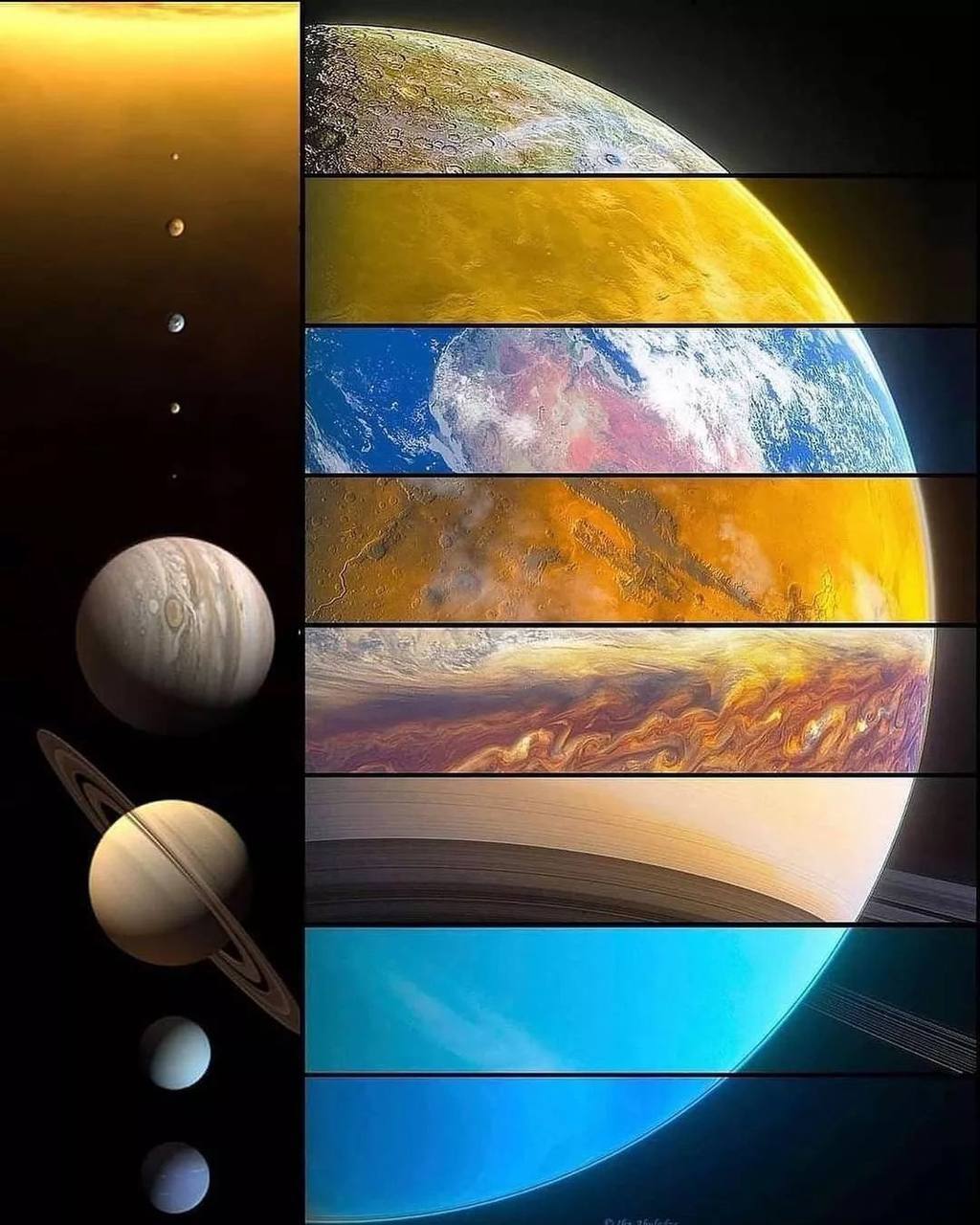 Solar system collage - Astronomy, solar system, Collage