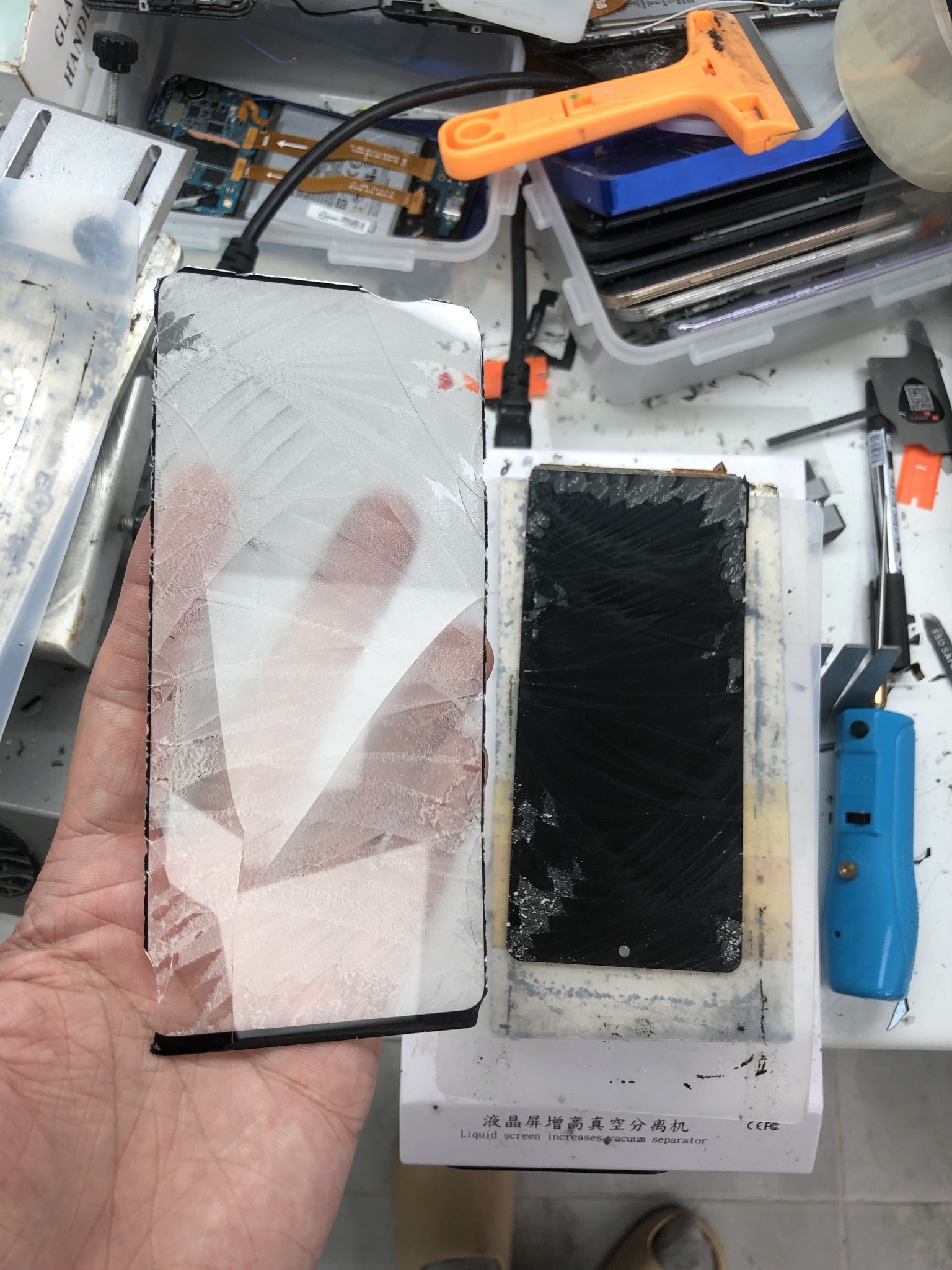 Samsung Galaxy S20FE glass replacement. - My, Rukozhop, Ремонт телефона, Telephone, Samsung, Samsung Galaxy, Plywood, Glass replacement, Longpost