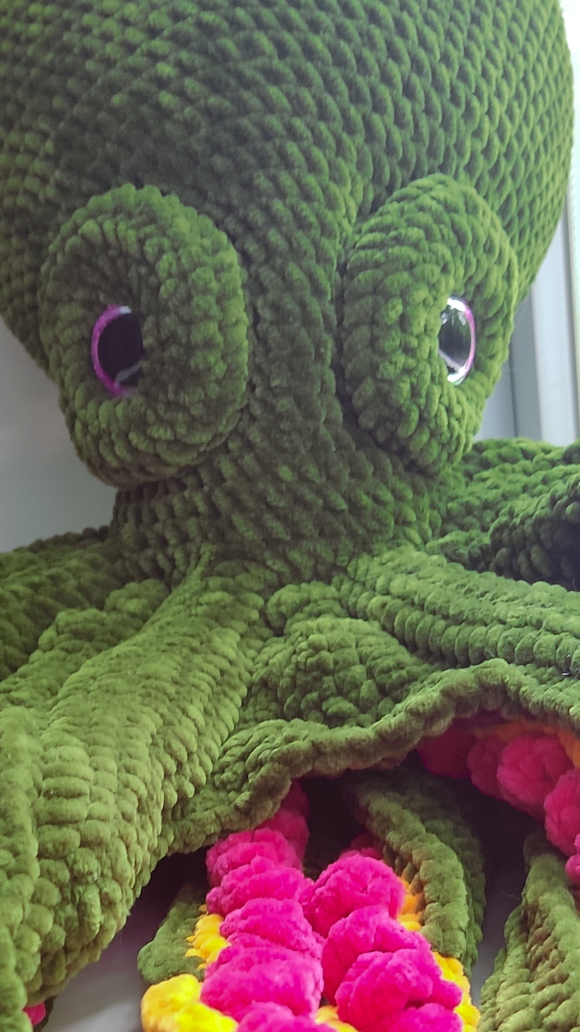 Plus one - My, Octopus, Claude, Knitted toys, Interior toy, Plush Toys, Plush yarn, Needlework without process, With your own hands, Needlework, Longpost