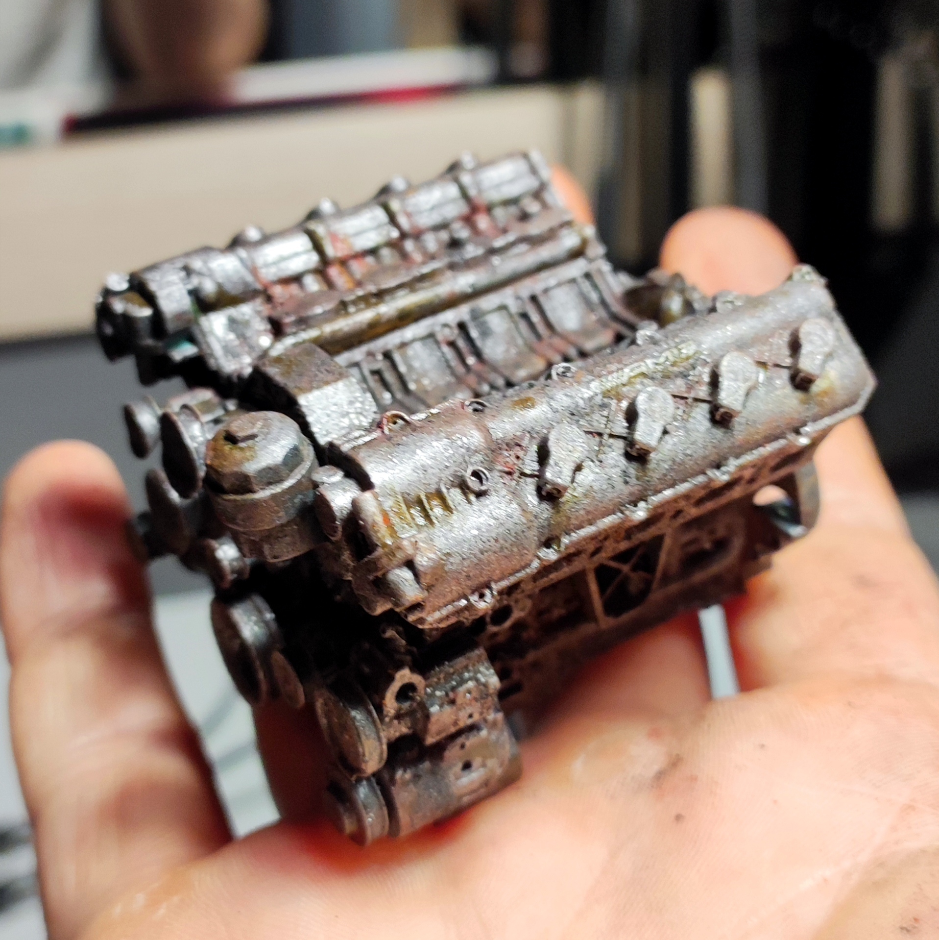 Old V8 Engine (AMG M 159). 3D printing - My, Engine, Modeling, Scale model, Presents, 3D печать, Longpost