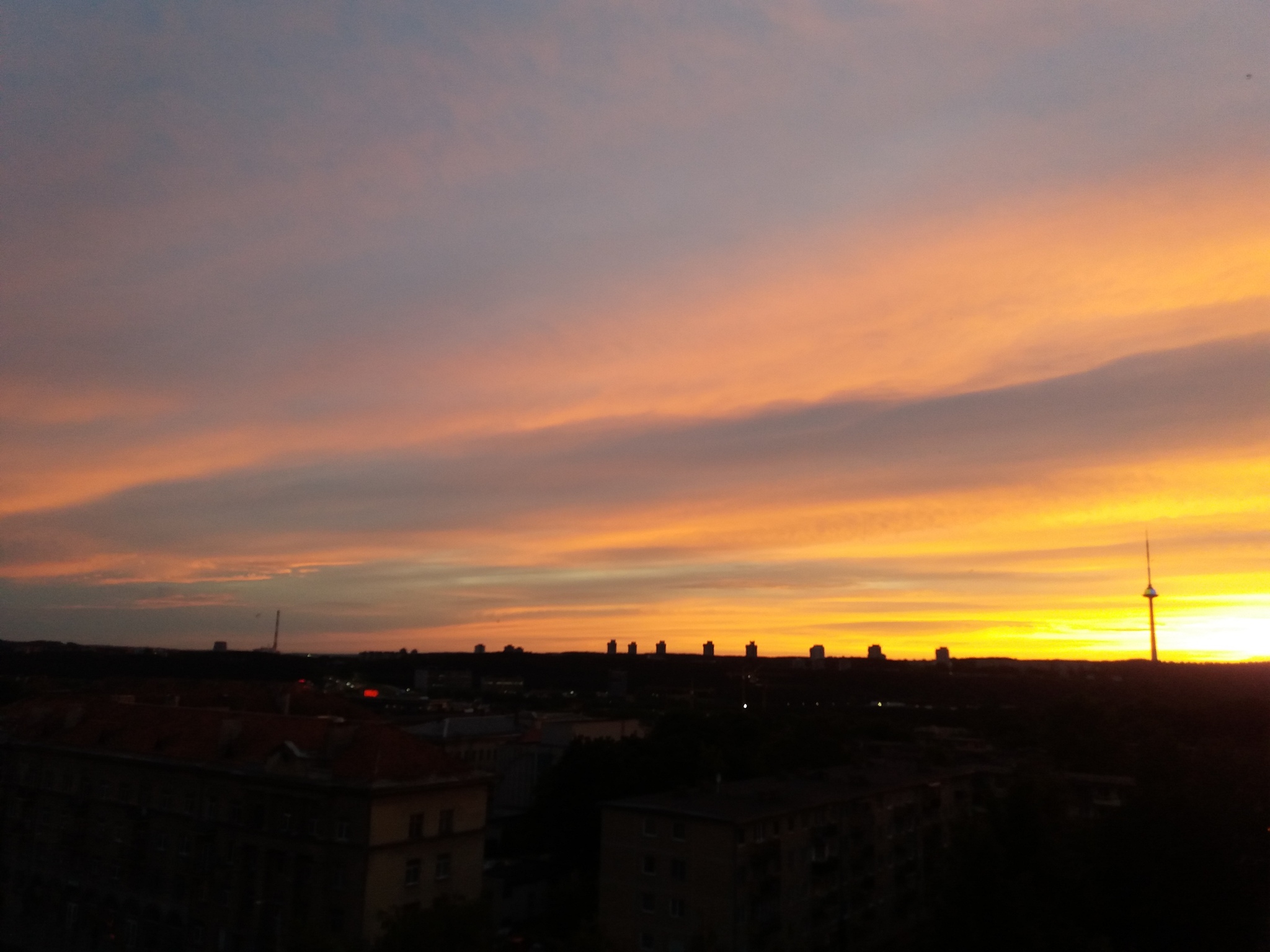 Sunset in Vilnius - Sunset, Vilnius, beauty of nature, Longpost