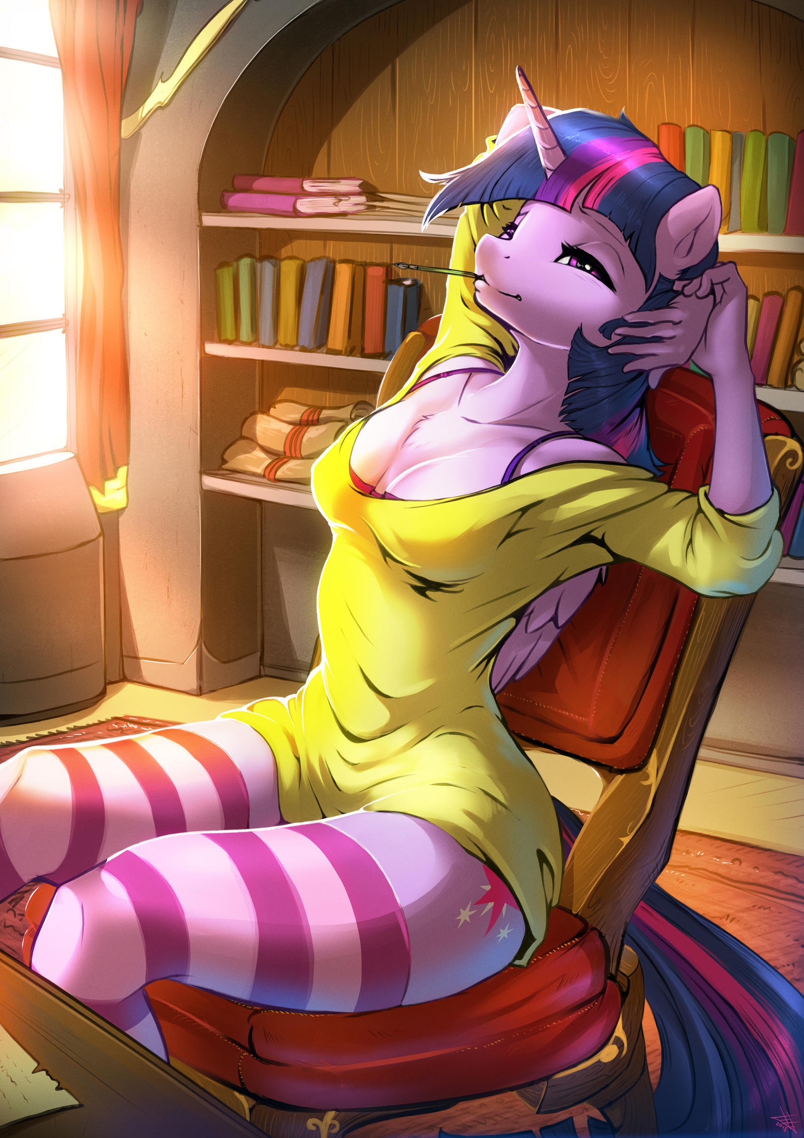 Небольшой перерыв - My Little Pony, PonyArt, Twilight sparkle, Антро, Fidzfox, MLP Носочки