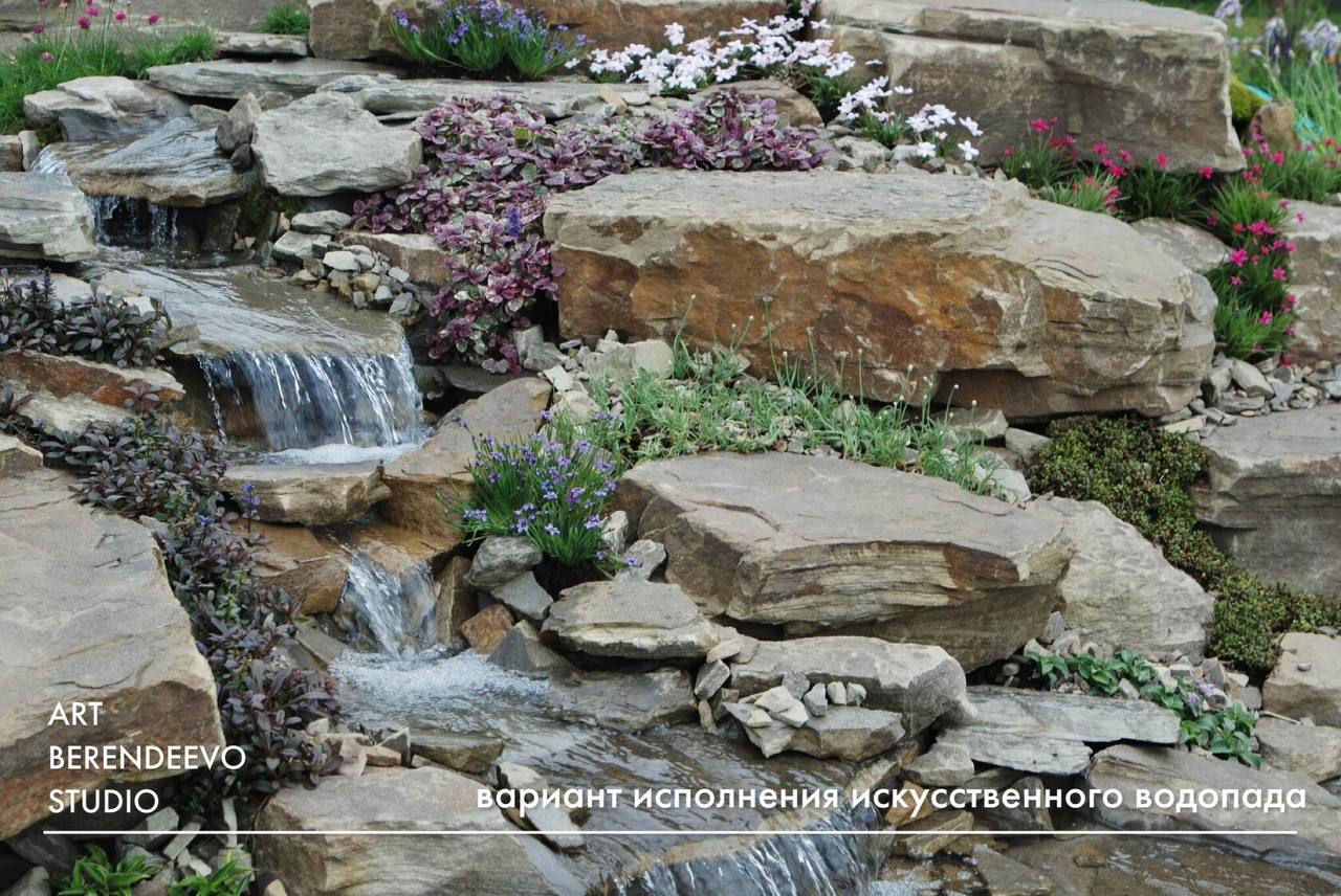 WATERFALLS MADE OF ART CONCRETE - Decor, Landscape, Landscape design, Sculpture, Waterfall, The rocks, Art, Longpost