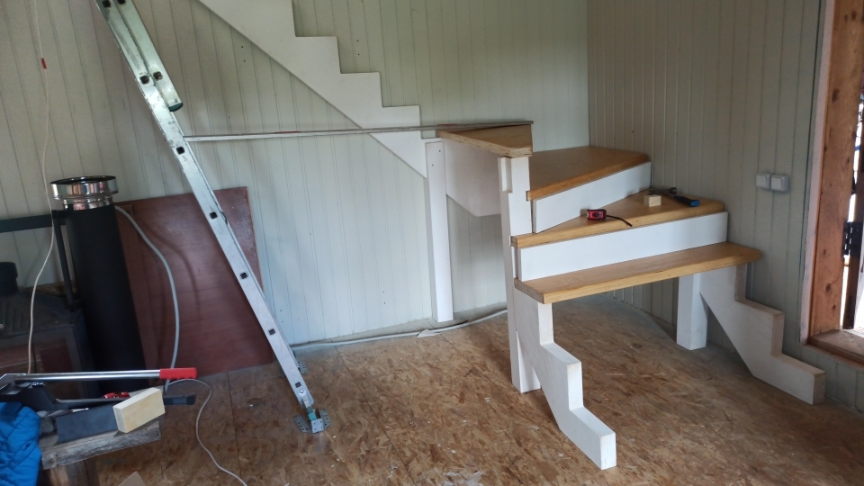 Stairs made of LVL beam - My, Stairs, Homemade, Constructor, Repair, Longpost