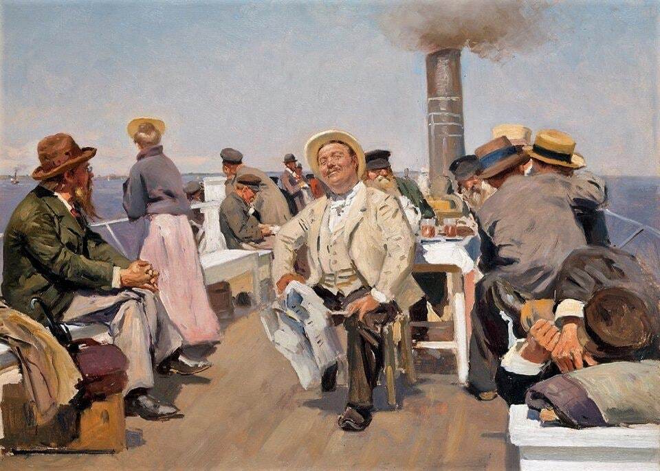 By steamboat - Art, Steamer, Realism, Oil painting