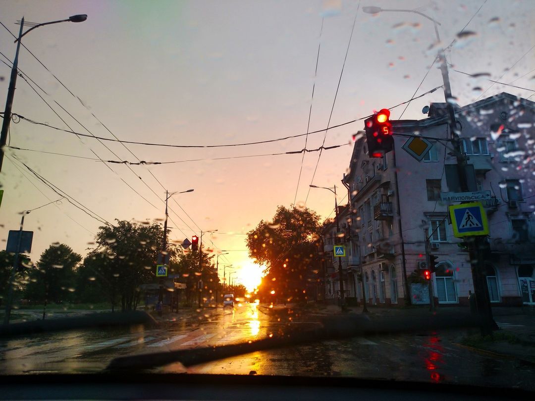 Summer rain... - My, Dnieper, Sunset, Mobile photography, Rain