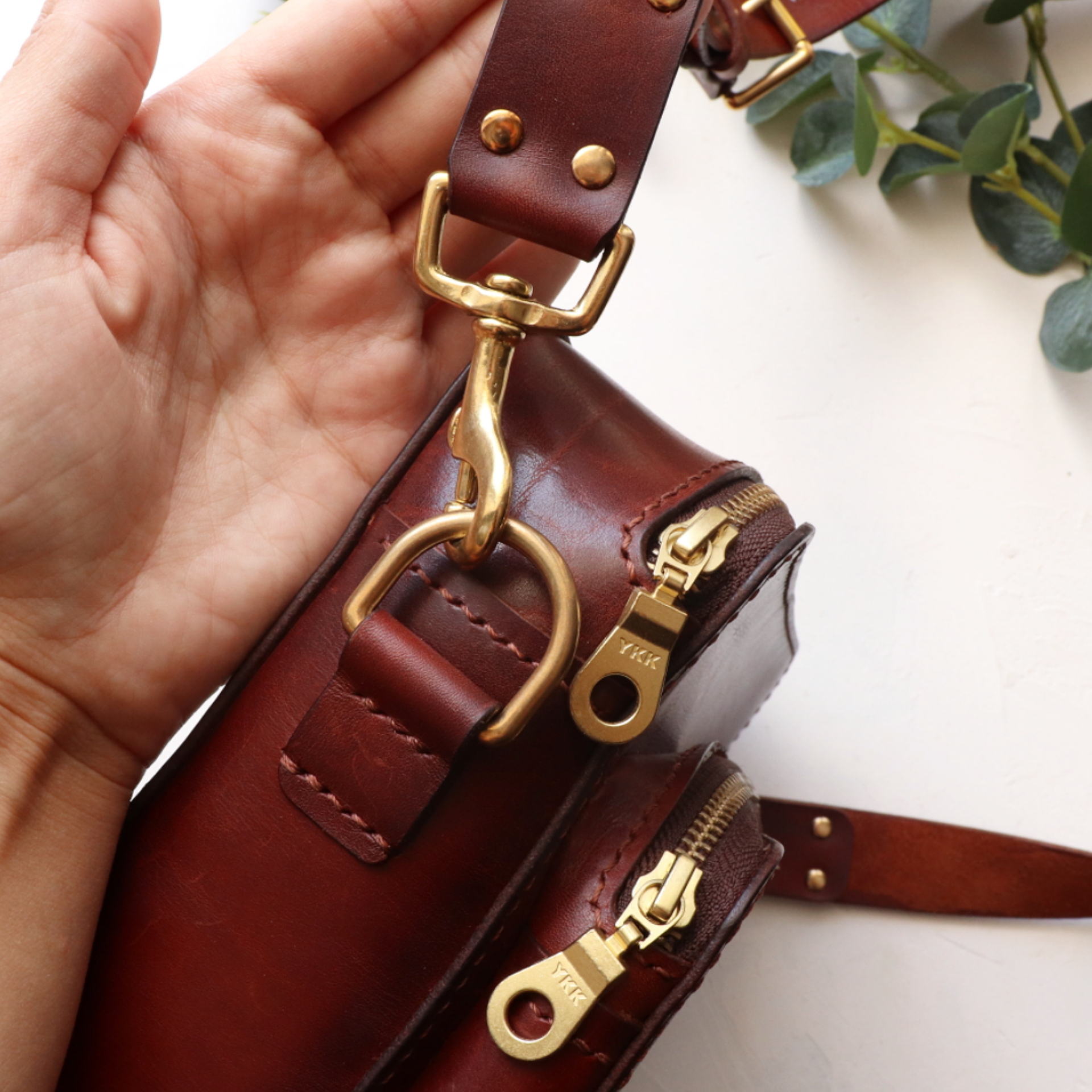 Handmade leather bag - My, Сумка, Leather, Leather products, Handmade, Longpost, Needlework without process