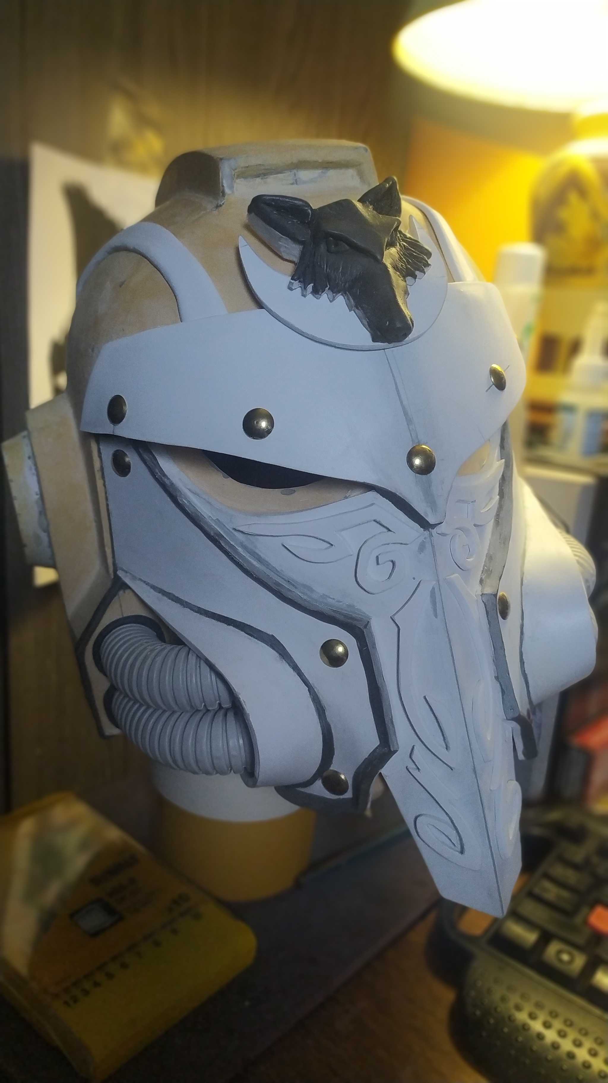 Helmet for Harwell Loken's Warhammer 30000 from Moon wolves - My, Warhammer, Warhammer 40k, Adeptus Astartes, Warhammer 30k, Longpost