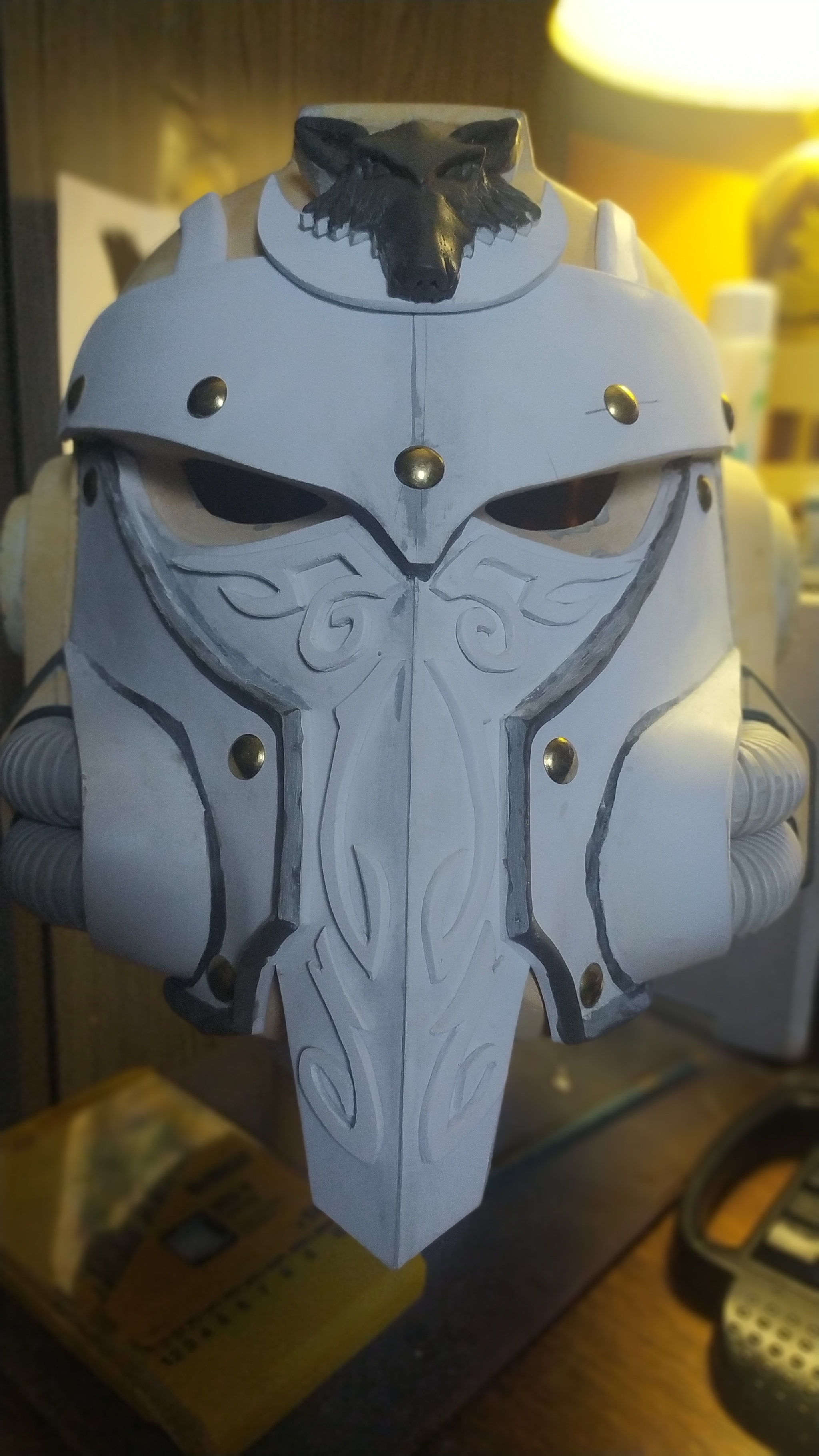 Helmet for Harwell Loken's Warhammer 30000 from Moon wolves - My, Warhammer, Warhammer 40k, Adeptus Astartes, Warhammer 30k, Longpost