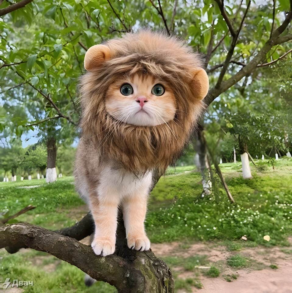 A formidable lion, the king of beasts! - a lion, King of beasts, Milota, cat, Kittens, Humor, Laugh, The photo, Animals, Longpost