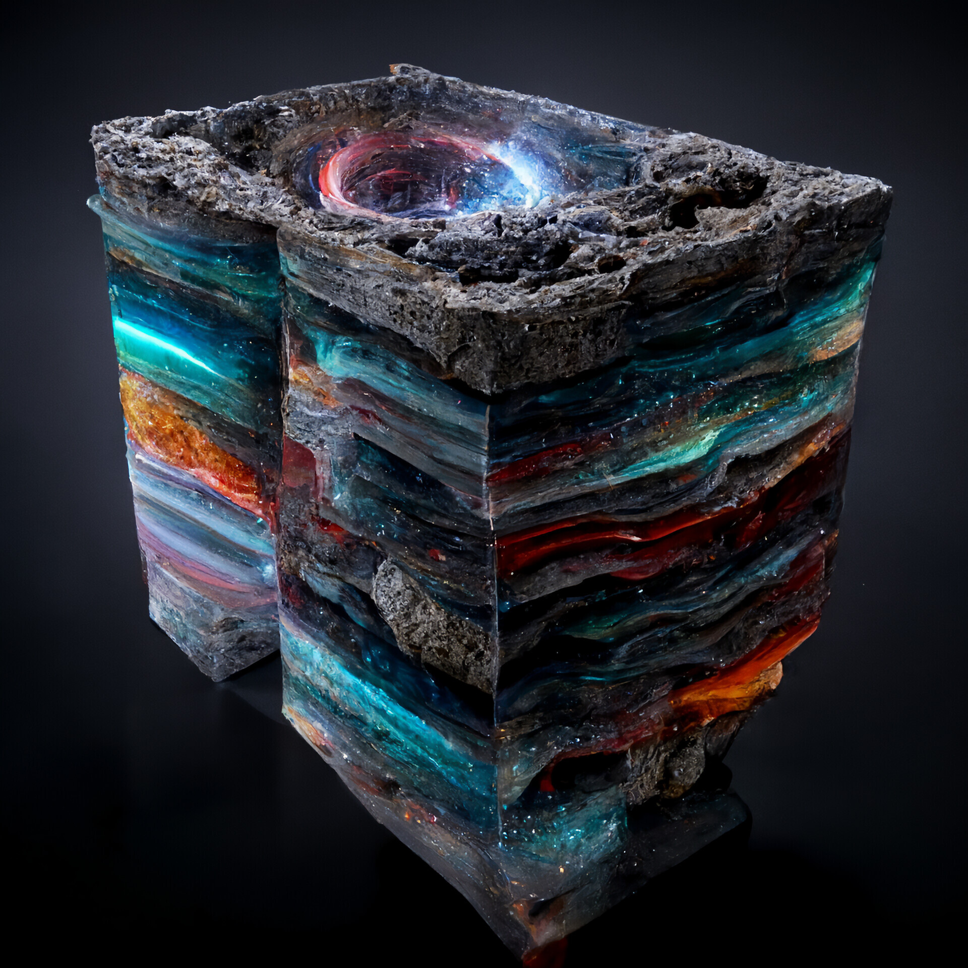 Galaxy Cubes - Art, Artstation, Artificial Intelligence, Midjourney, Galaxy, Longpost