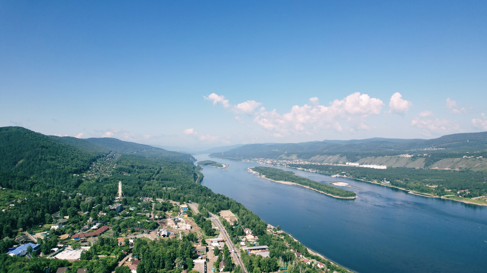 Yenisei River in Krasnoyarsk - My, Dji, Krasnoyarsk, Yenisei, Aerial photography, The photo, River