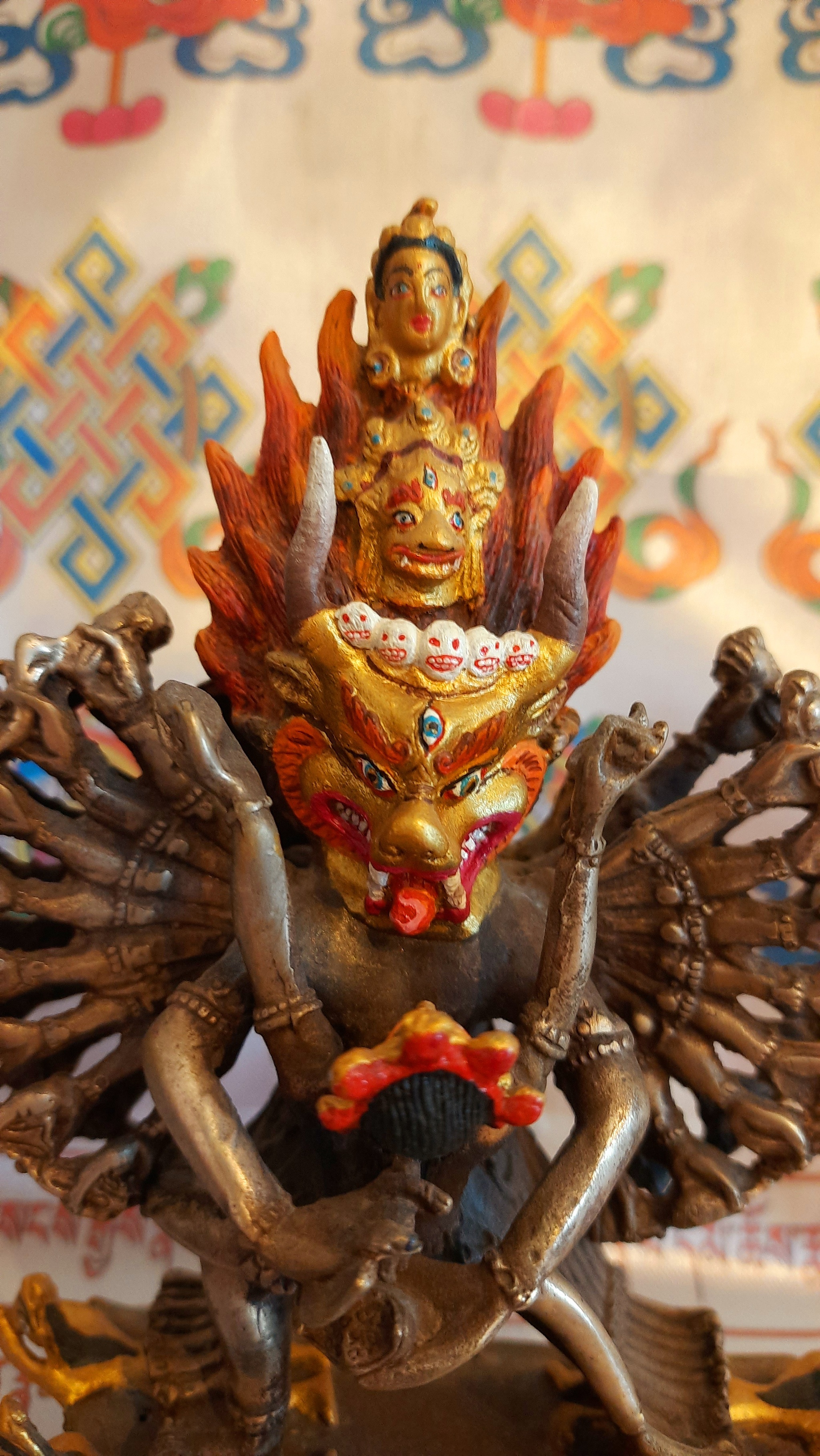 Vajrabhairava - Idam who defeated the god of death - My, Buddhism, Sculpture, Casting, Buddha, Longpost