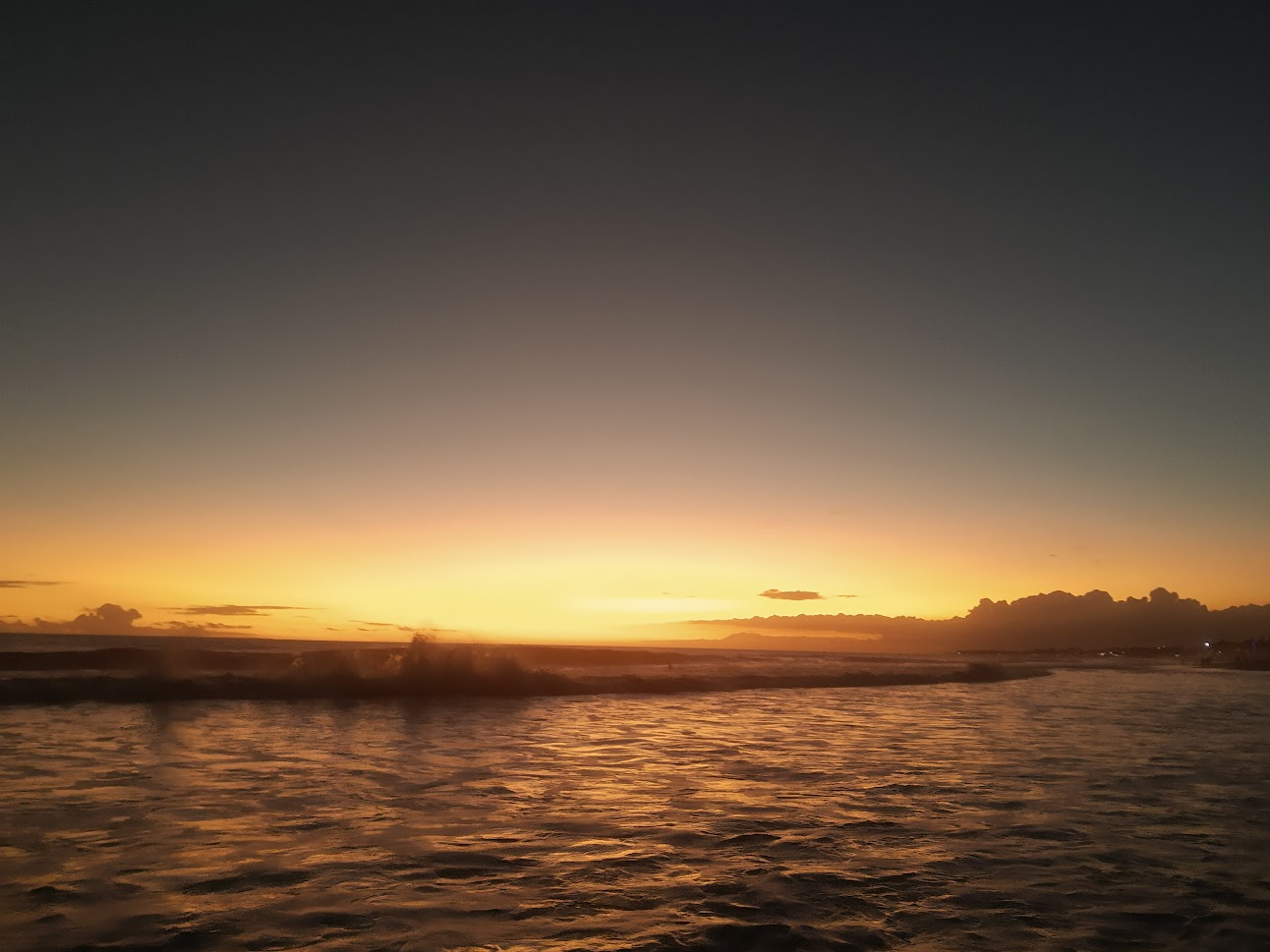 Sunset over the ocean - My, Bali, Sky, Sunset, Clouds, Ocean