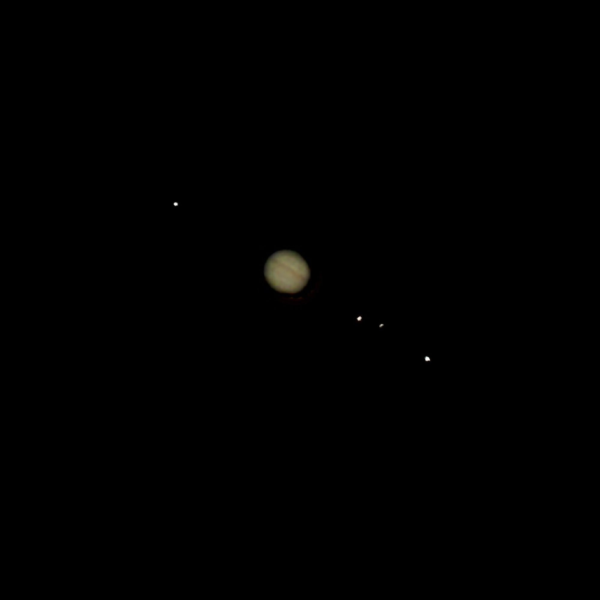 Jupiter and Saturn - My, Jupiter, Saturn, Astrophoto, Telescope, The photo, Longpost