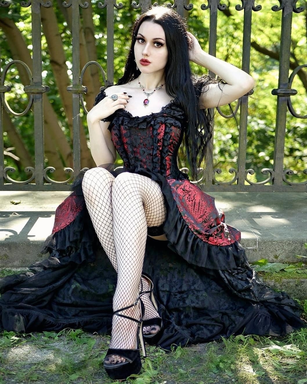 Contesa Cneajna - Girls, The photo, Models, Gothic, Stockings, The dress, Longpost