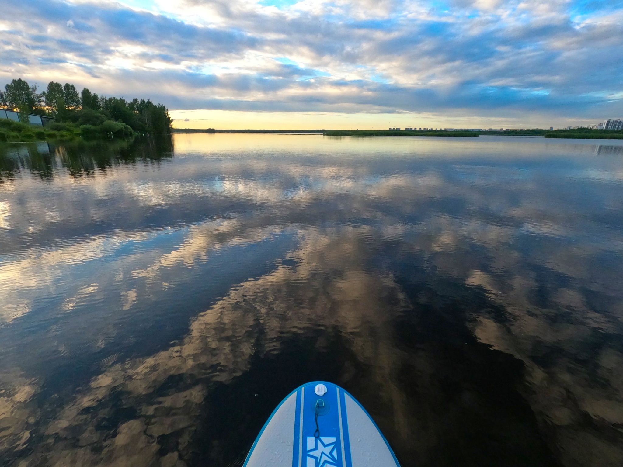 SUP walk through the clouds - My, Leisure, The photo, SUPsurfing, Clouds